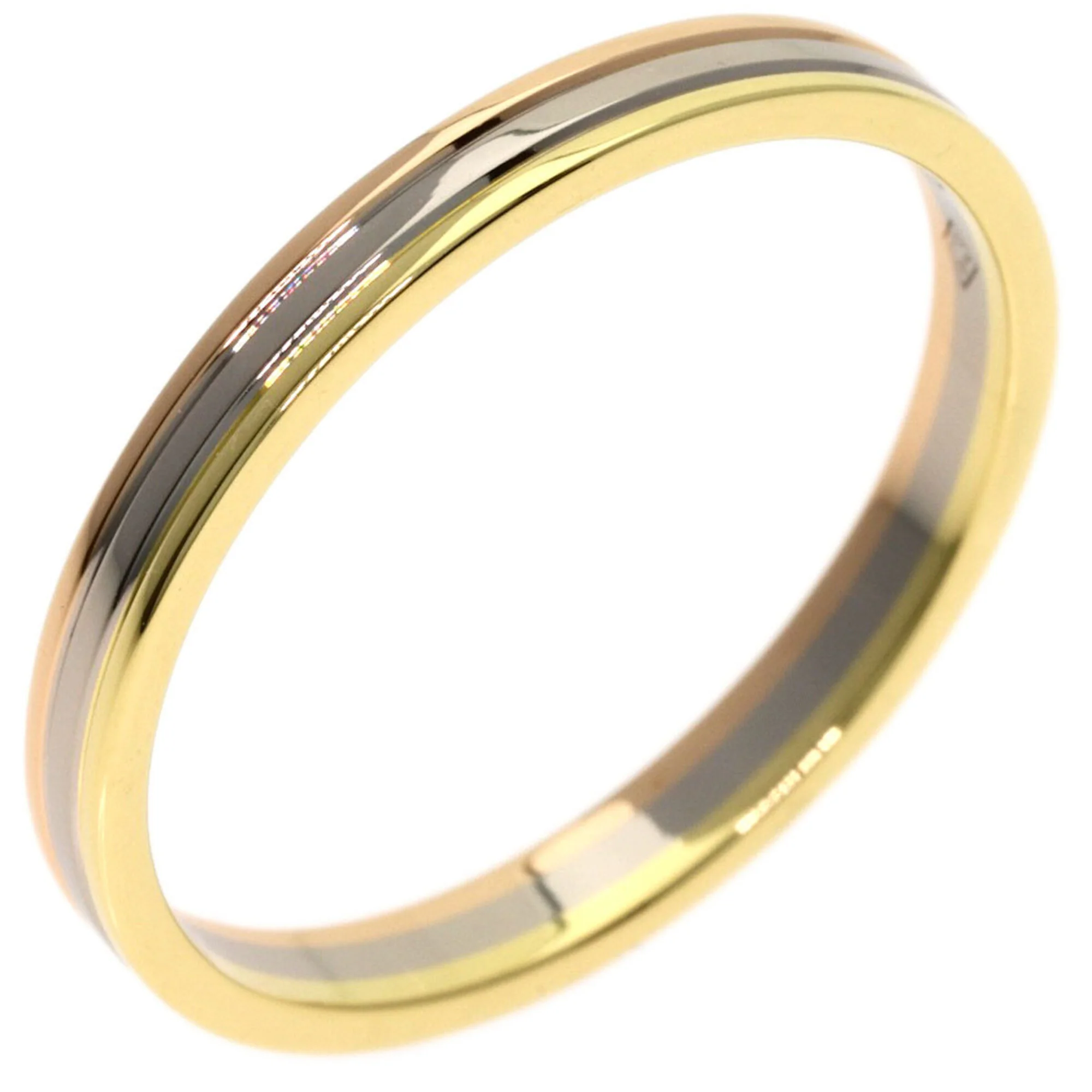 Vendome Louis Cartier Band Ring 18K Tricolor Gold - Image 2