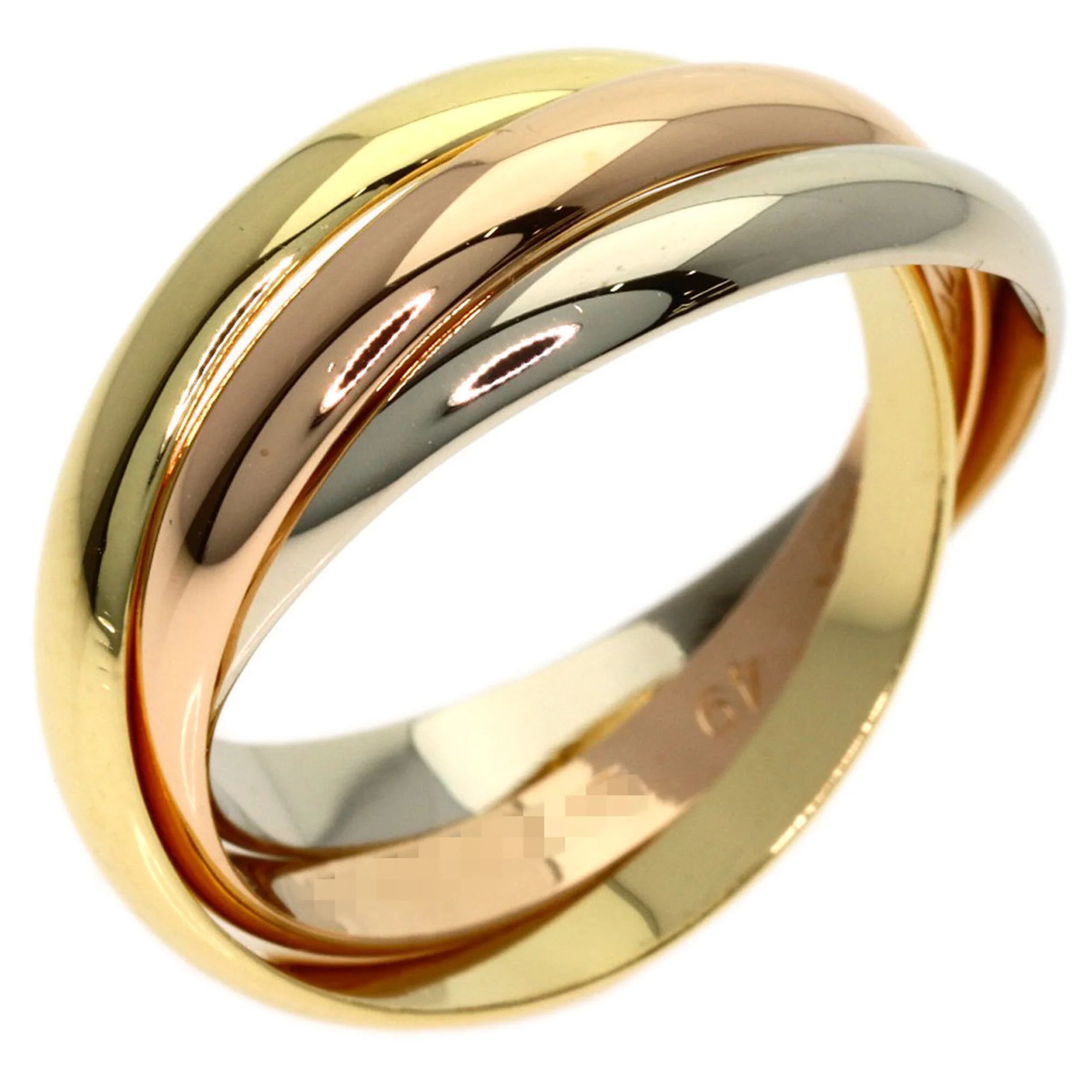 Vendome Louis Cartier Band Ring 18K Tricolor Gold - Image 2