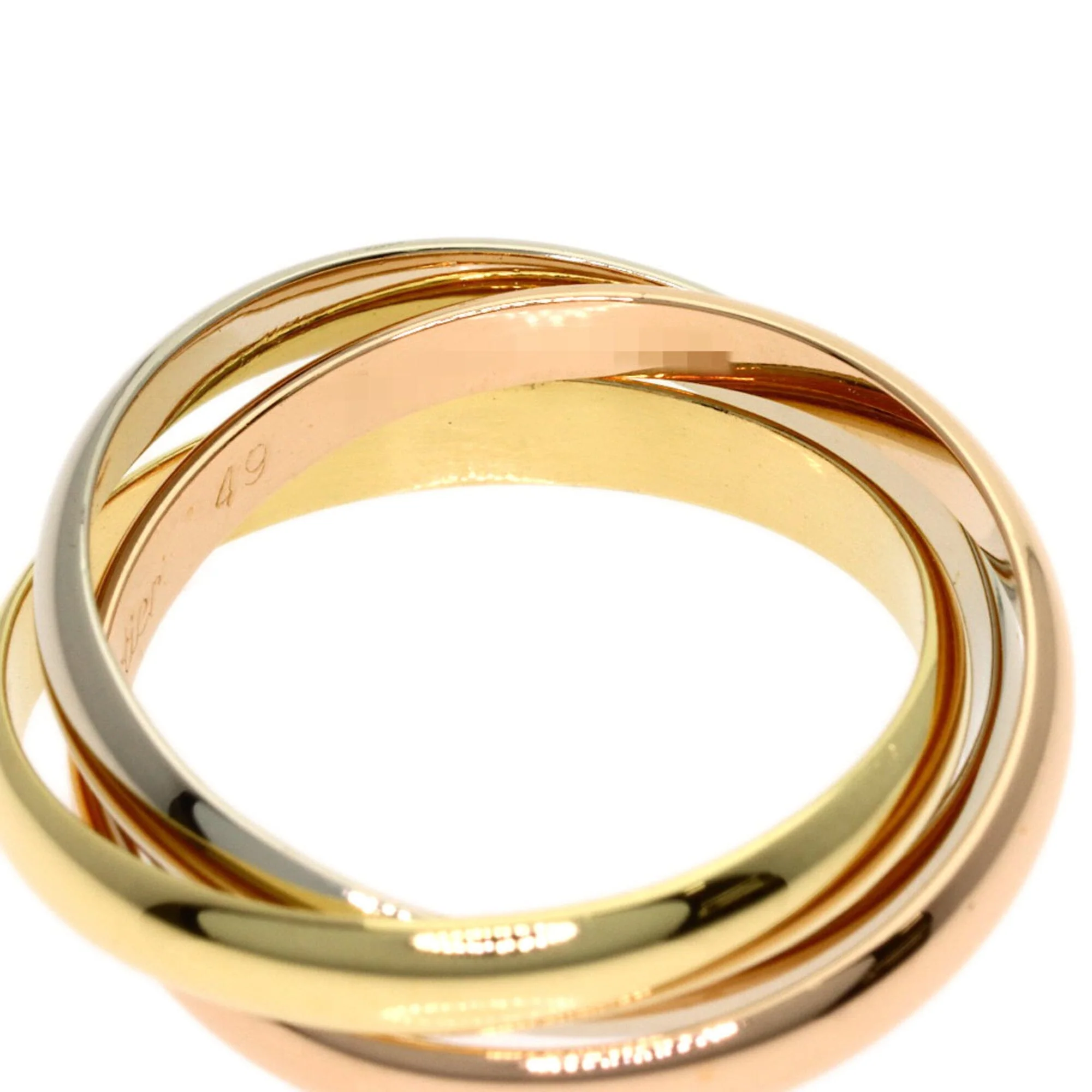 Vendome Louis Cartier Band Ring 18K Tricolor Gold - Image 4