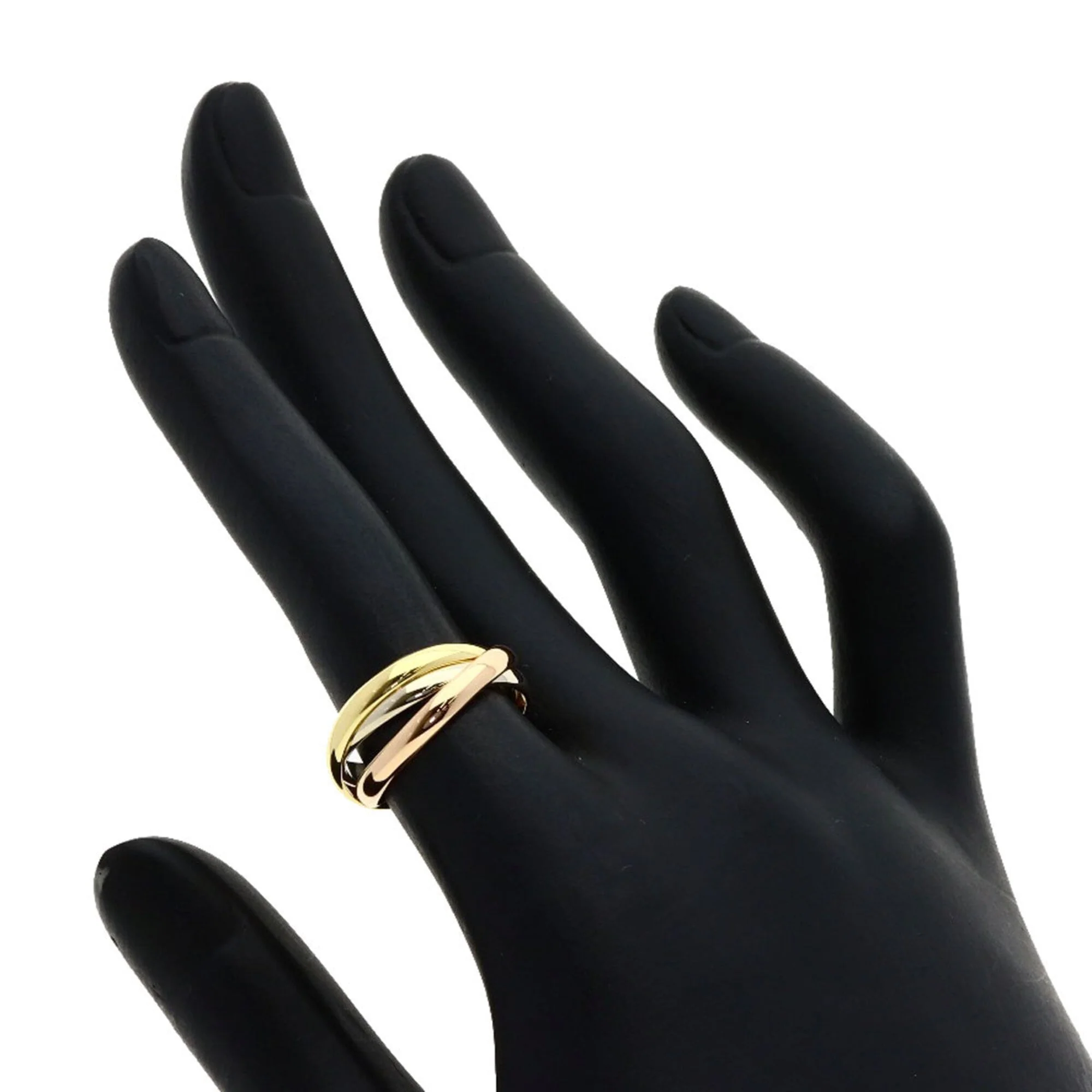 Vendome Louis Cartier Band Ring 18K Tricolor Gold - Image 5
