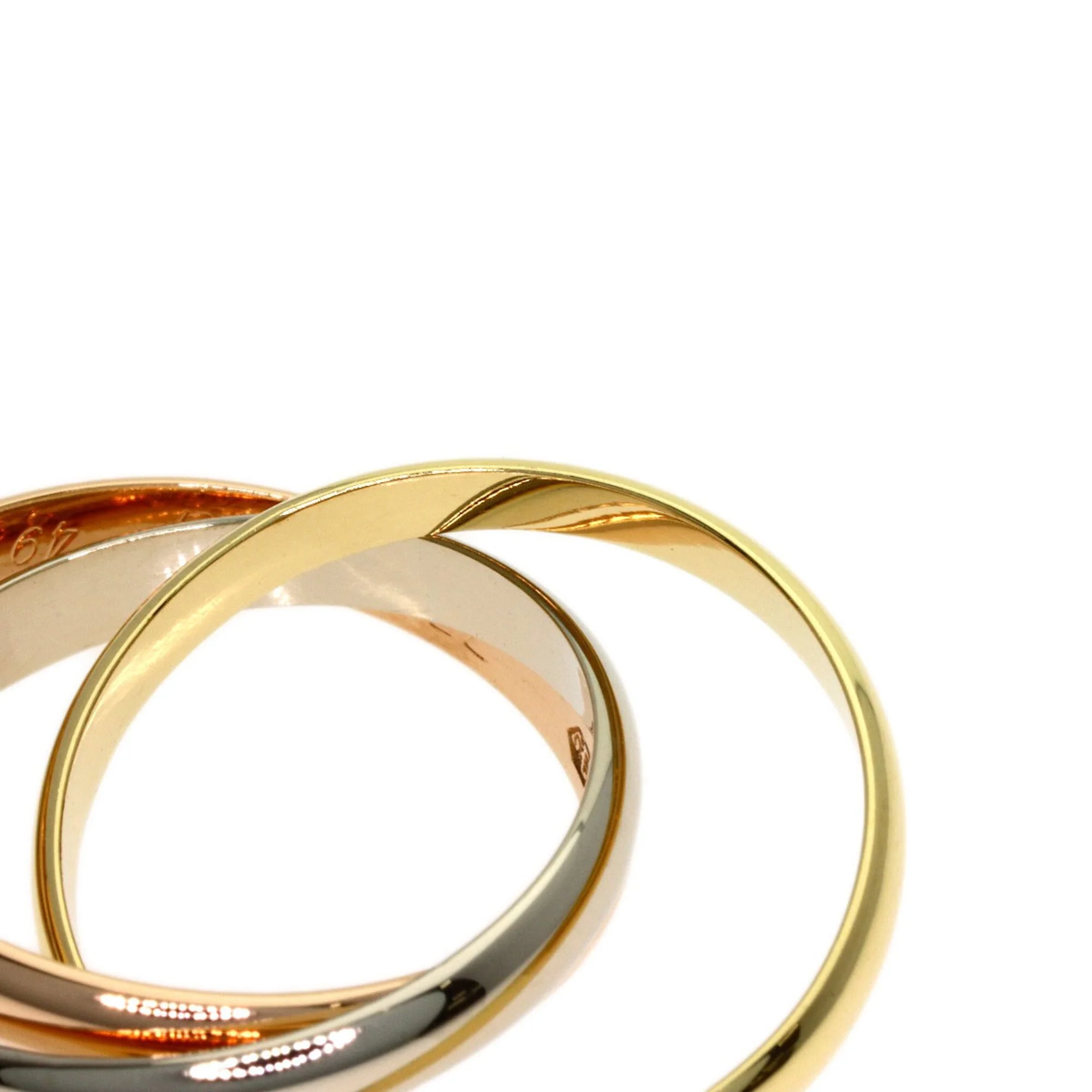 Vendome Louis Cartier Band Ring 18K Tricolor Gold - Image 6