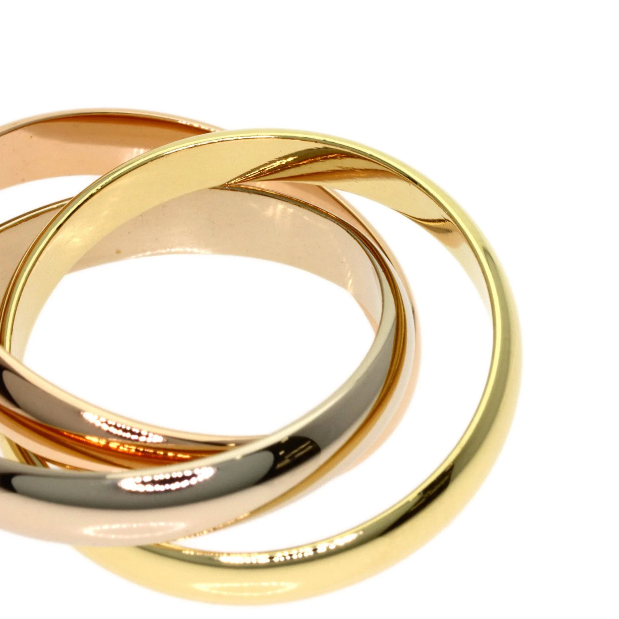 Vendome Louis Cartier Band Ring 18K Tricolor Gold - Image 5