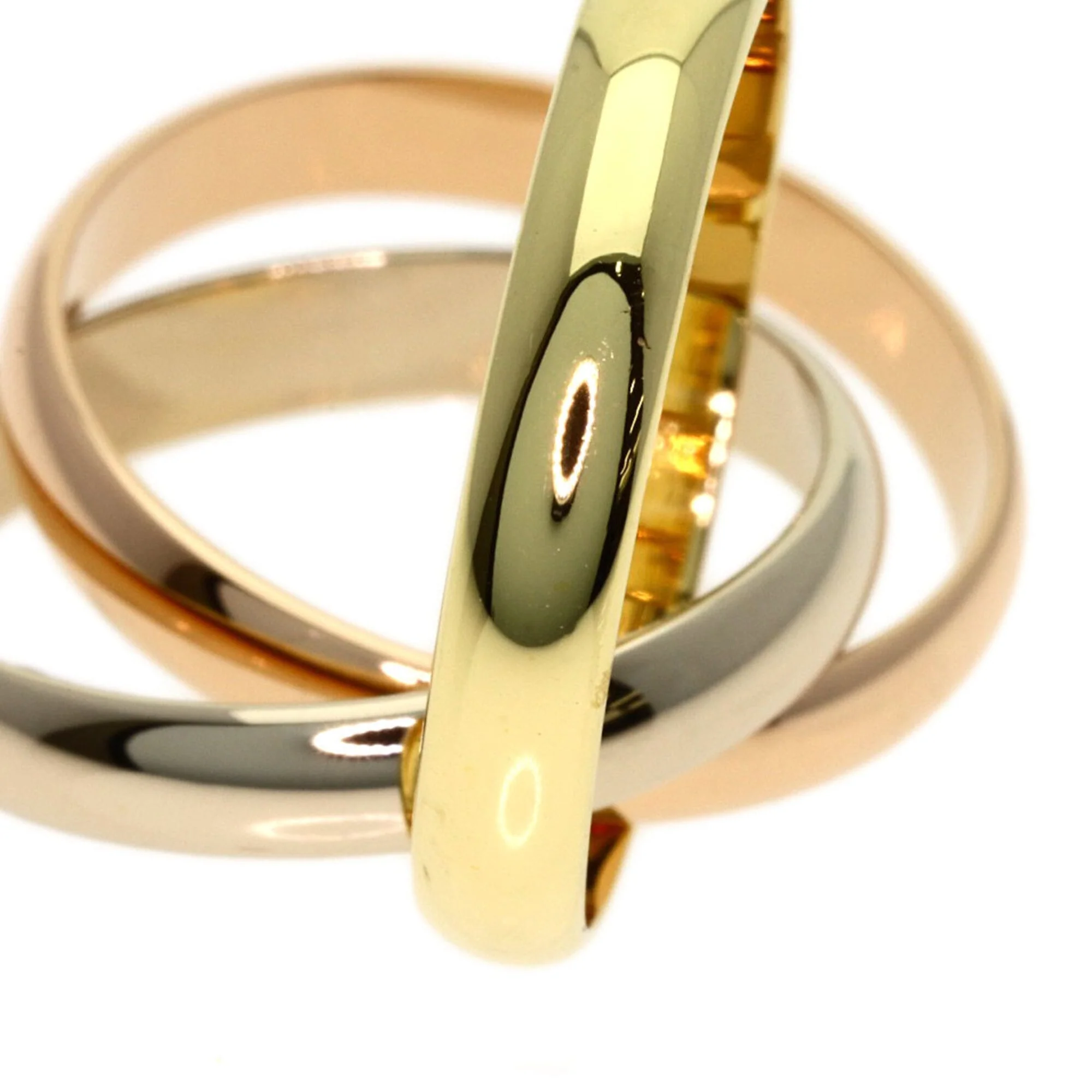Vendome Louis Cartier Band Ring 18K Tricolor Gold - Image 9
