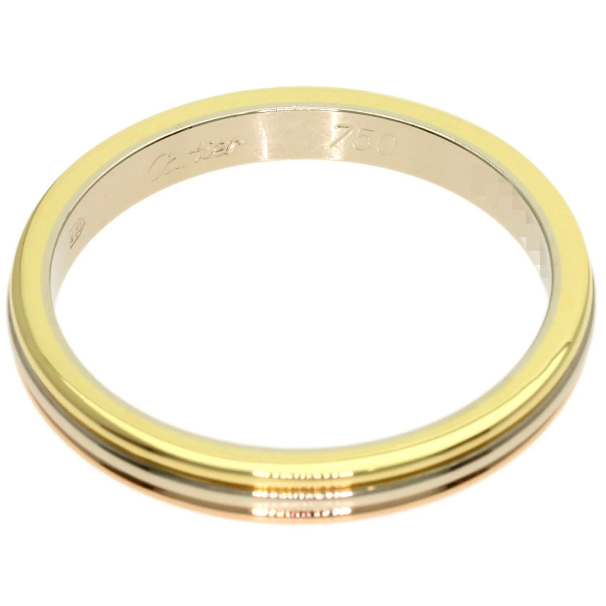 Vendome Louis Cartier Band Ring 18K Tricolor Gold - Image 4