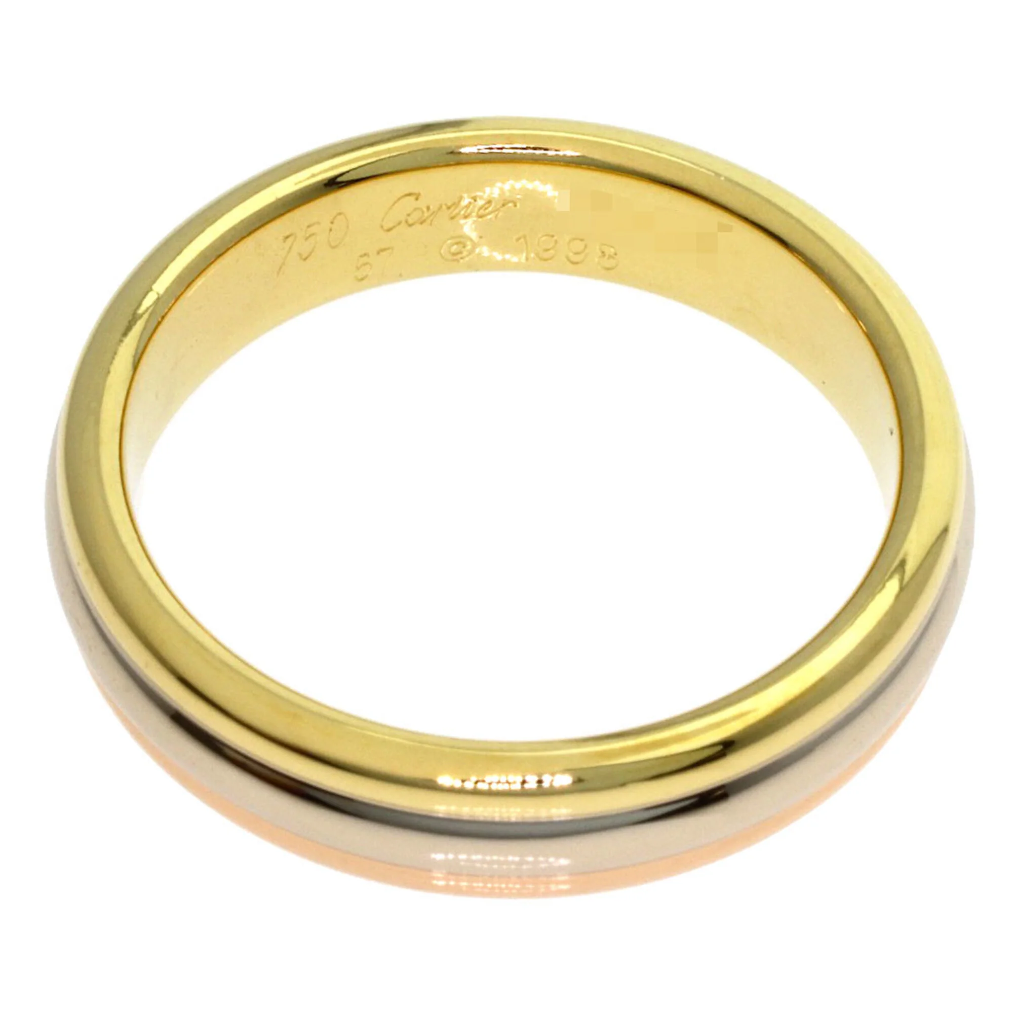 Vendome Louis Cartier Band Ring 18K Tricolor Gold - Image 4