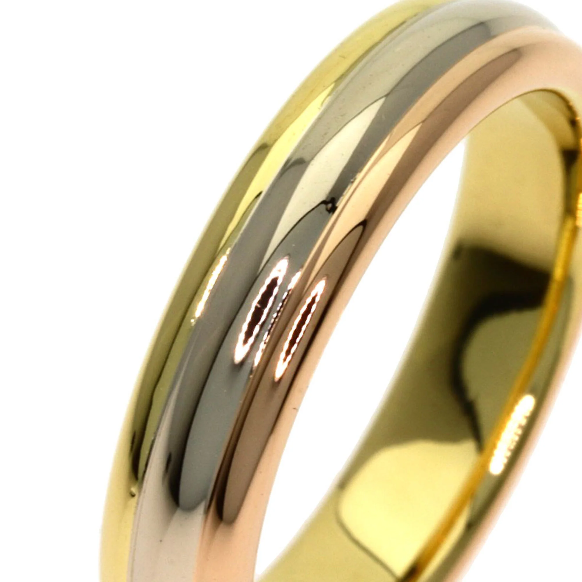 Vendome Louis Cartier Band Ring 18K Tricolor Gold - Image 9