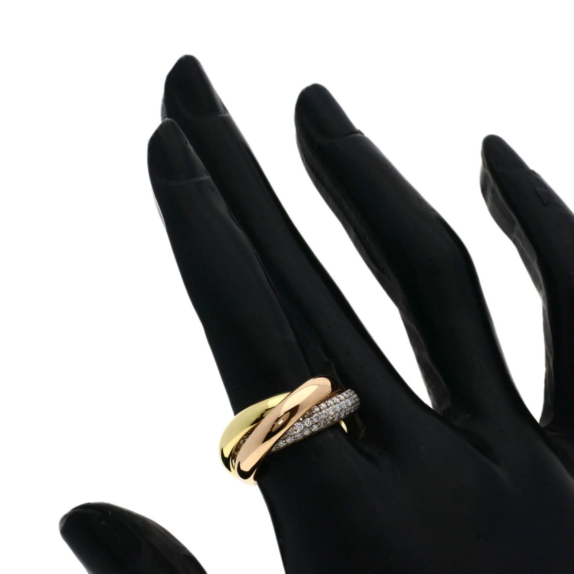 Vendome Louis Cartier Band Ring 18K Tricolor Gold - Image 5
