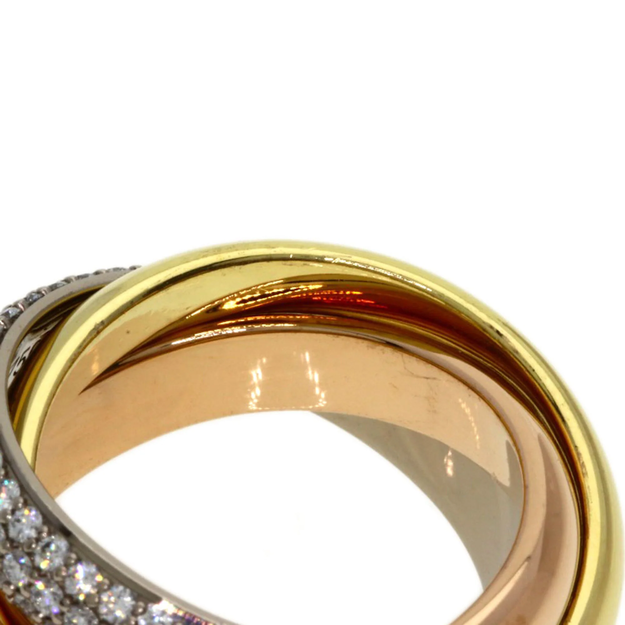 Vendome Louis Cartier Band Ring 18K Tricolor Gold - Image 7