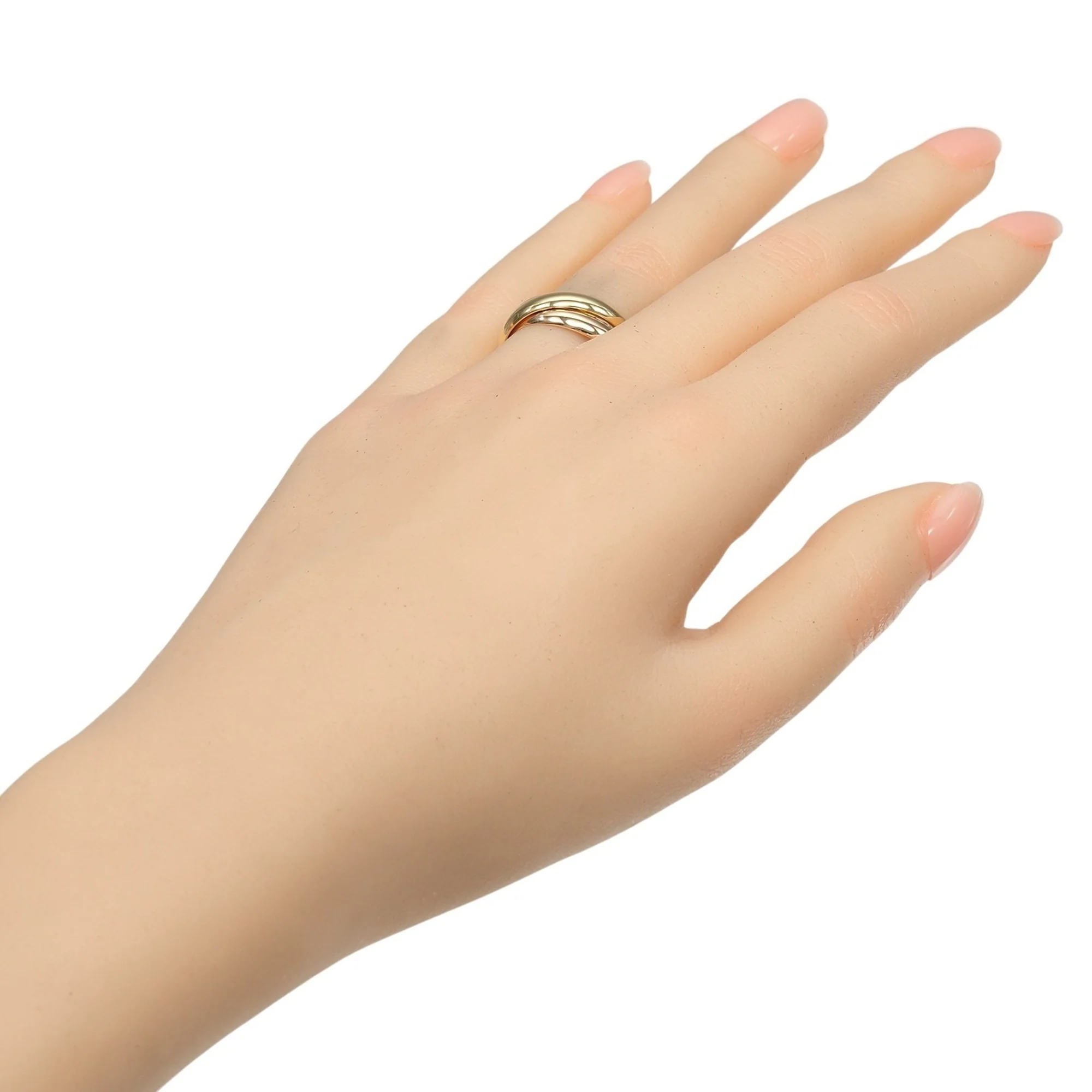 Vendome Louis Cartier Band Ring 18K Tricolor Gold - Image 2