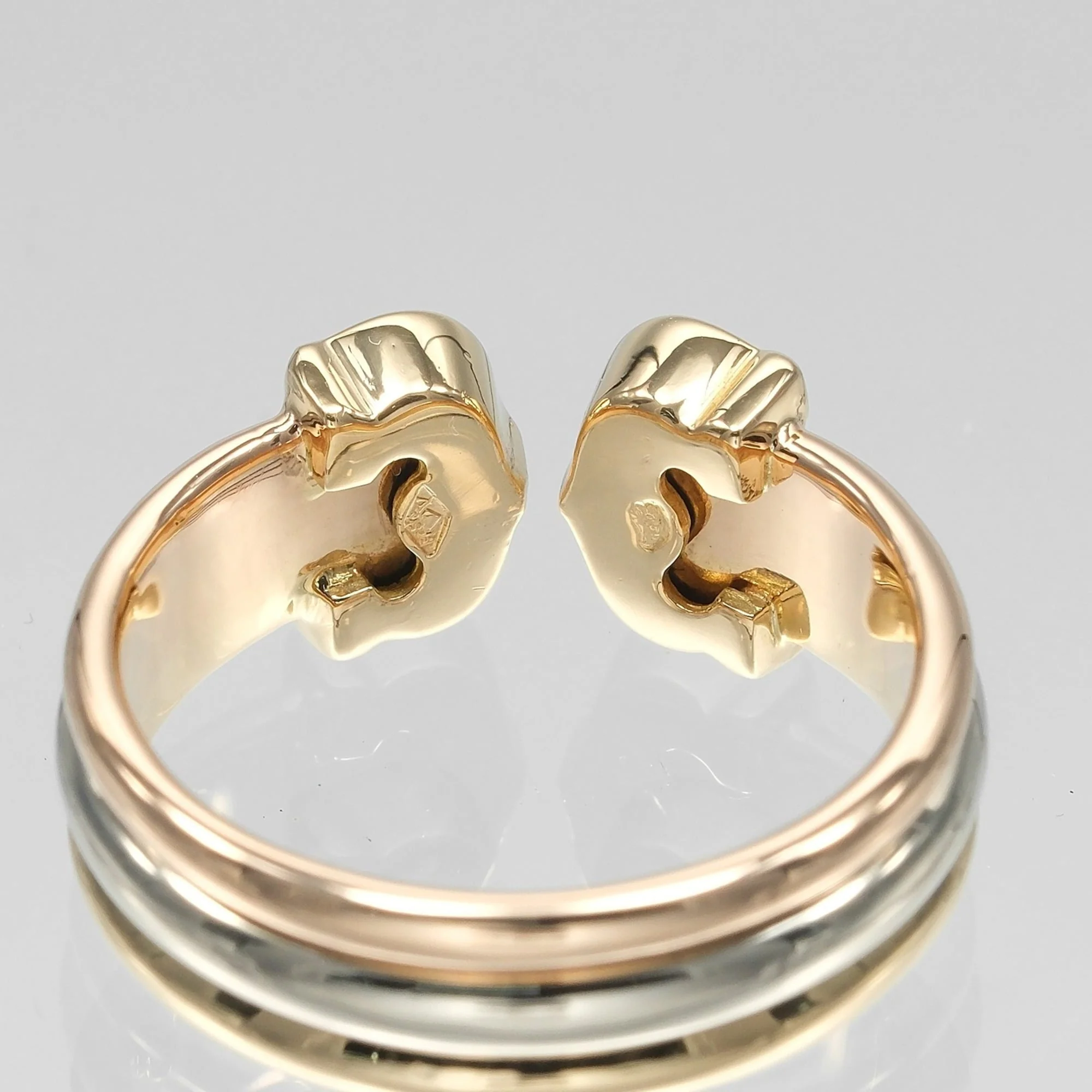 Vendome Louis Cartier Band Ring 18K Tricolor Gold - Image 5