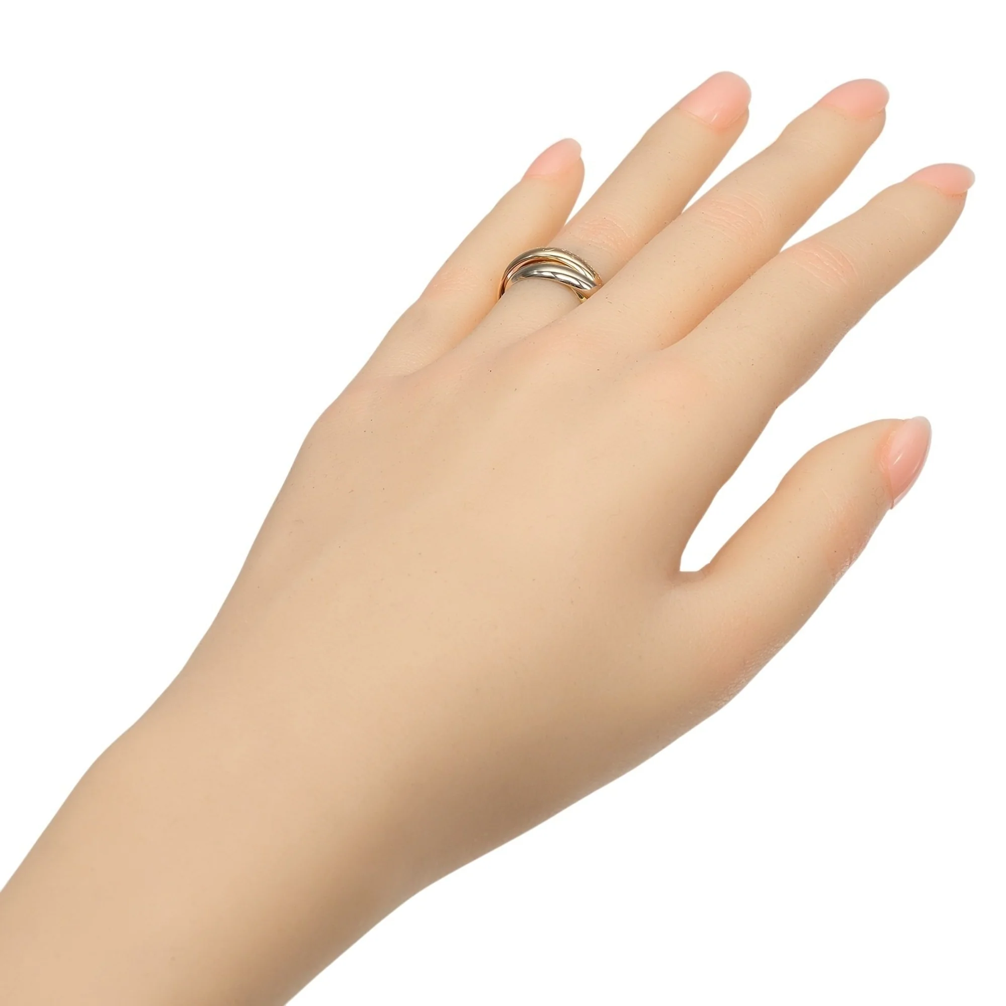 Vendome Louis Cartier Band Ring 18K Tricolor Gold - Image 2