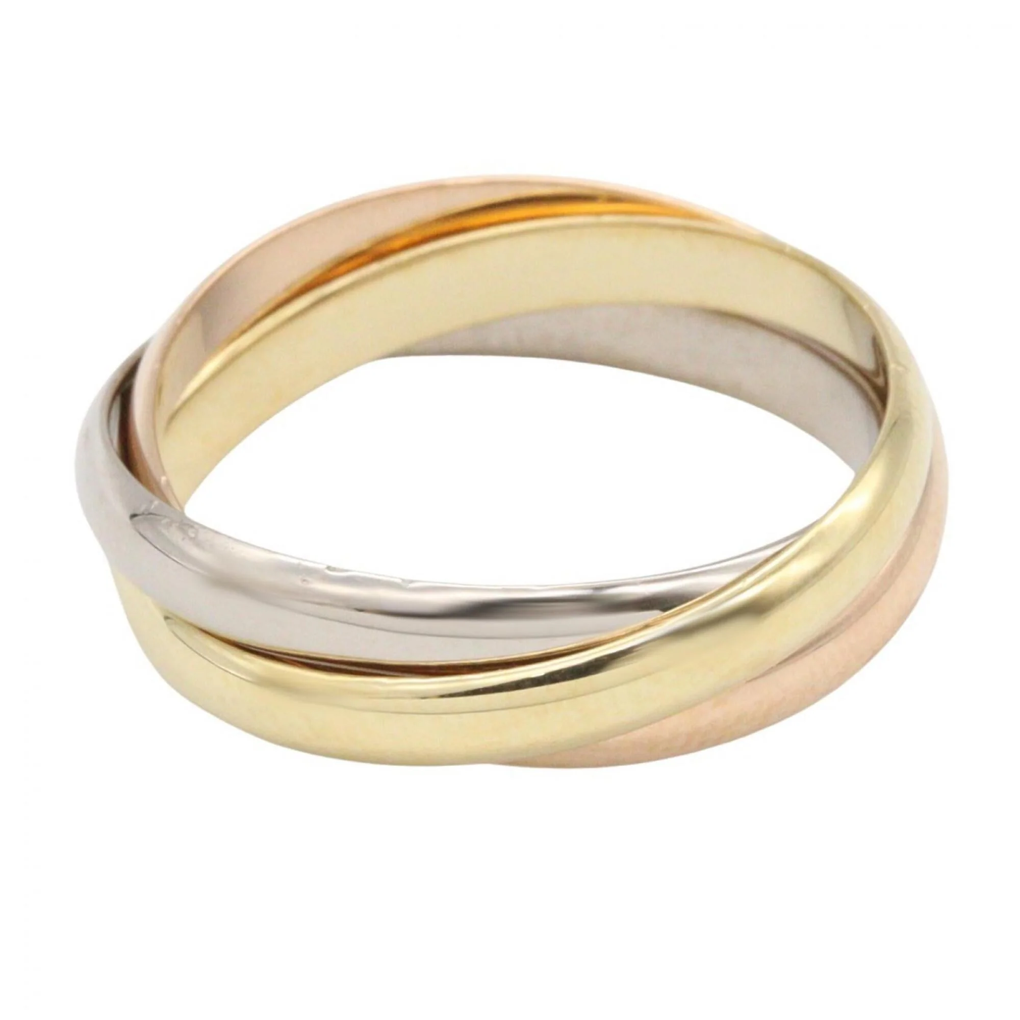 Vendome Louis Cartier Band Ring 18K Tricolor Gold - Image 2