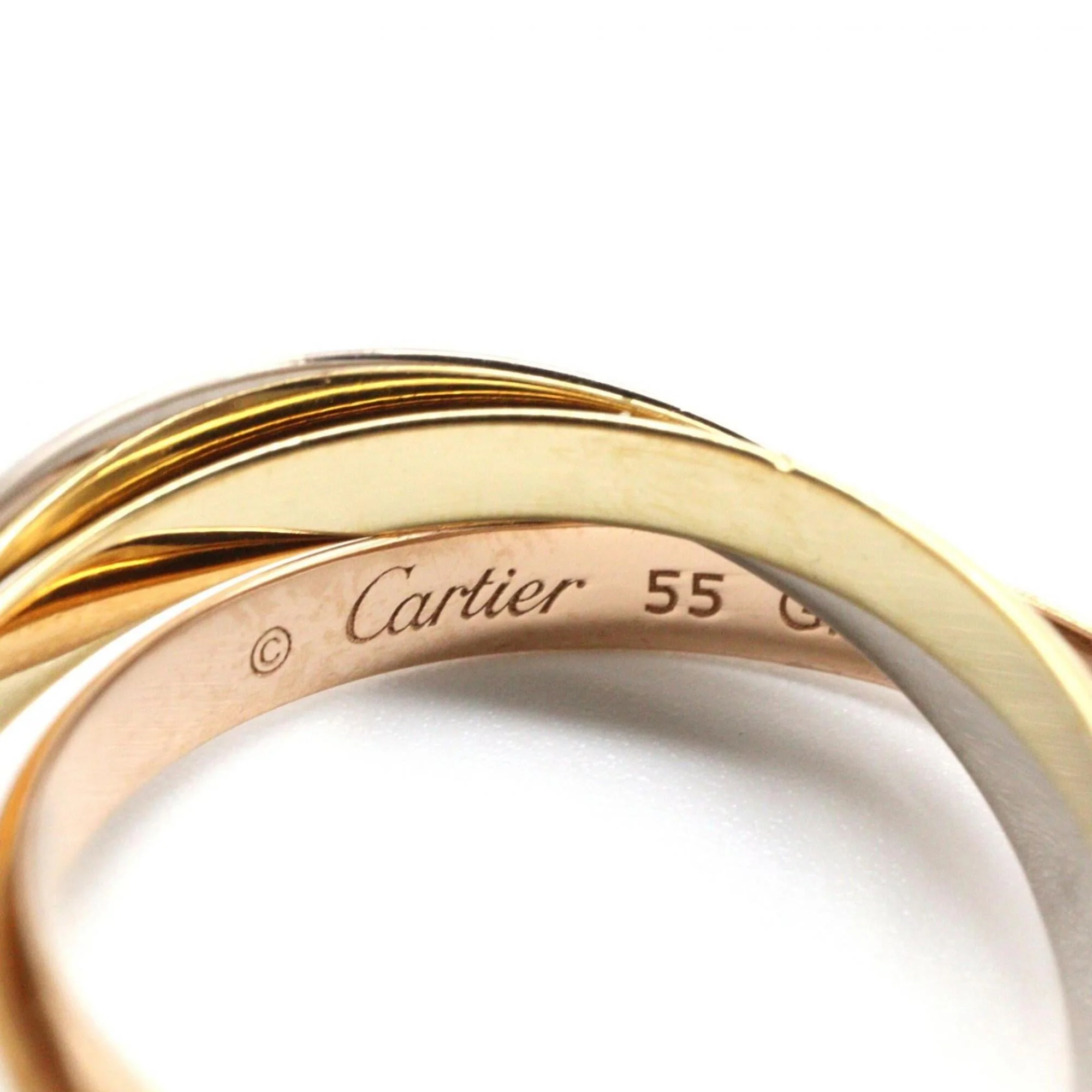 Vendome Louis Cartier Band Ring 18K Tricolor Gold - Image 3