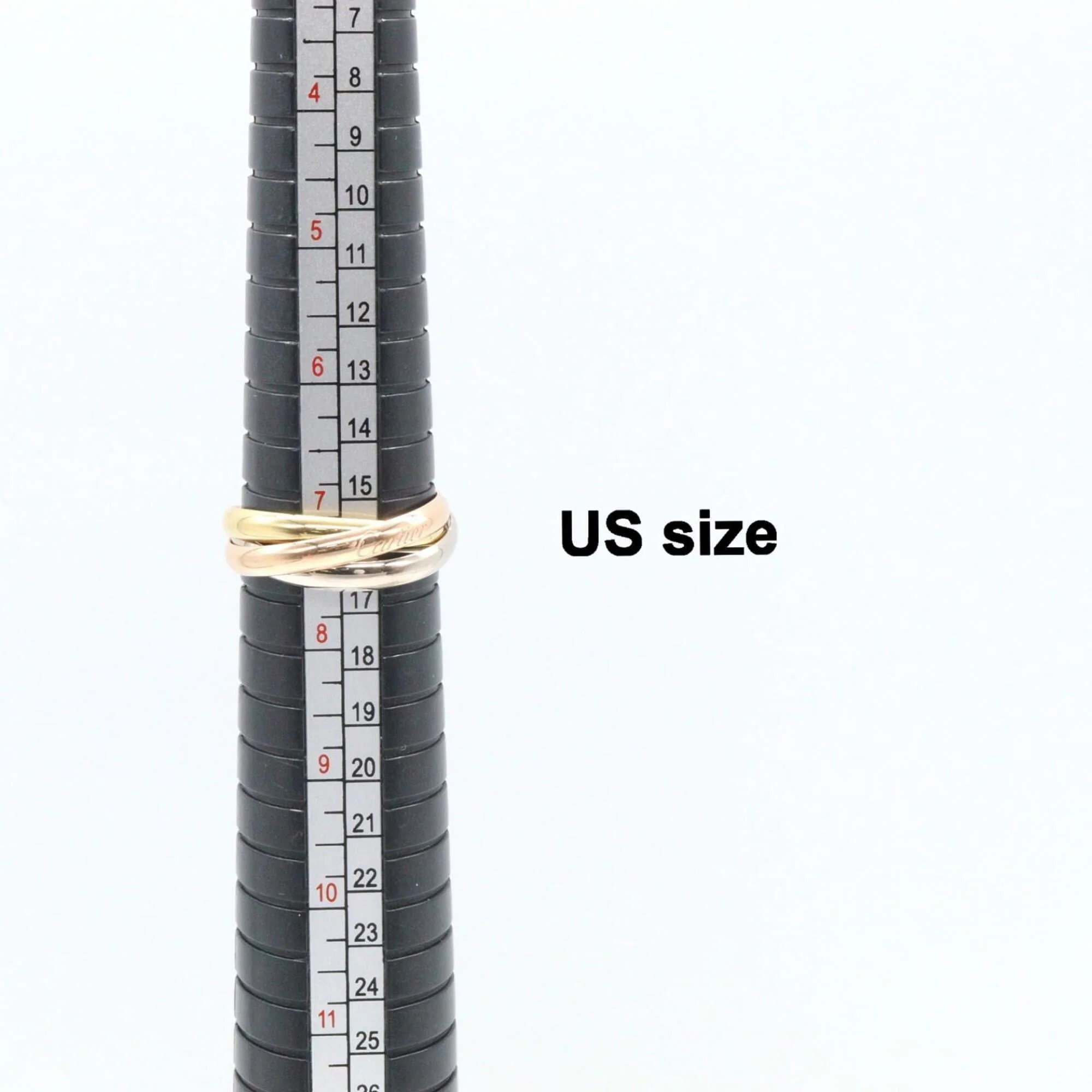 Vendome Louis Cartier Band Ring 18K Tricolor Gold - Image 6