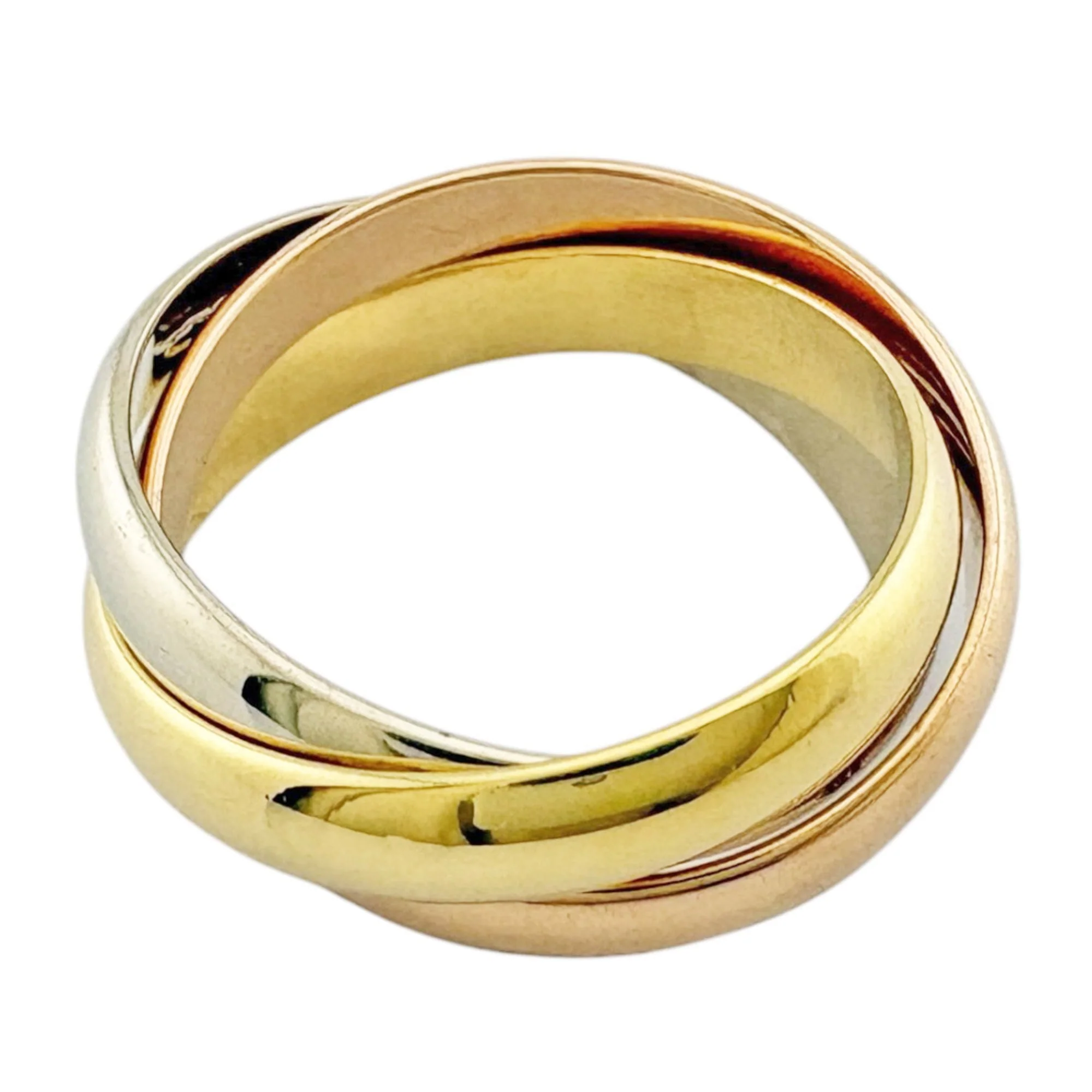 Vendome Louis Cartier Band Ring 18K Tricolor Gold - Image 4
