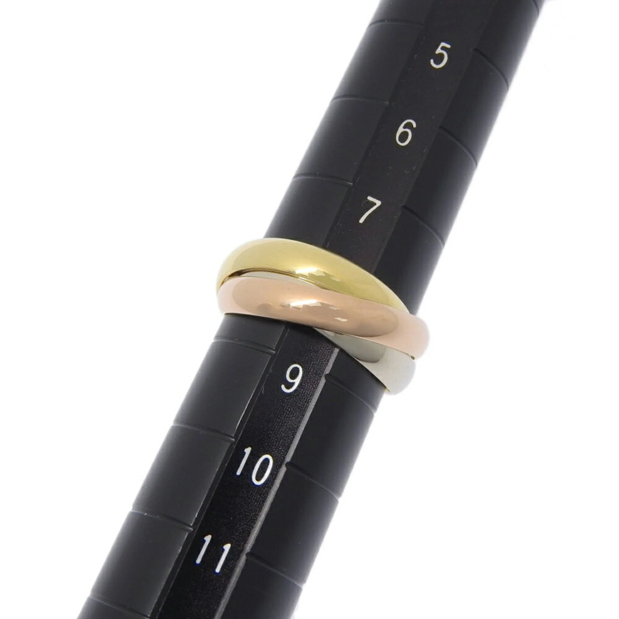 Vendome Louis Cartier Band Ring 18K Tricolor Gold - Image 5