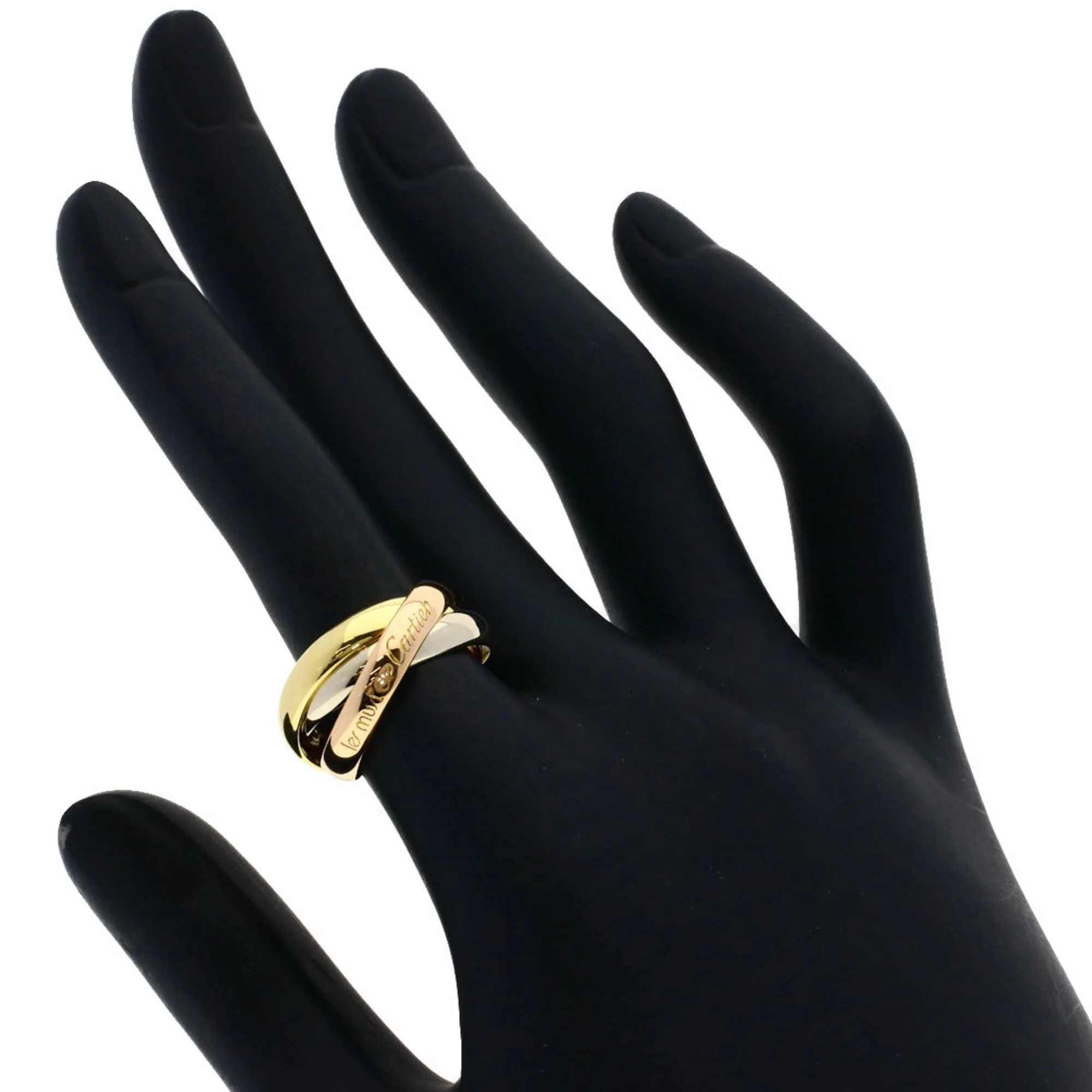 Vendome Louis Cartier Band Ring 18K Tricolor Gold - Image 4