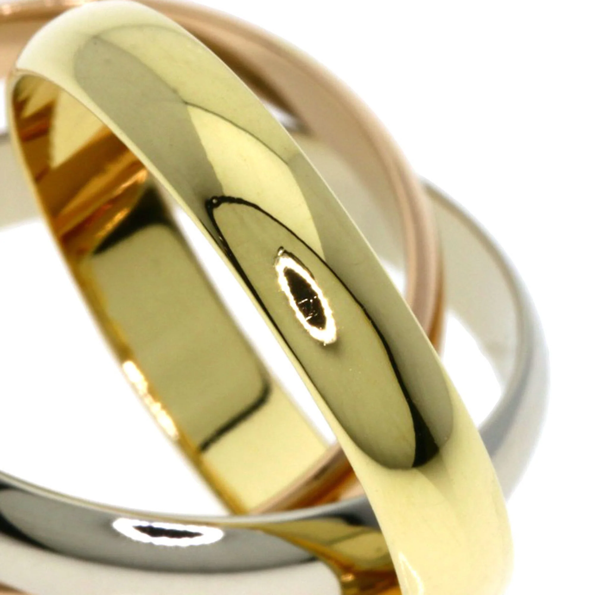 Vendome Louis Cartier Band Ring 18K Tricolor Gold - Image 6