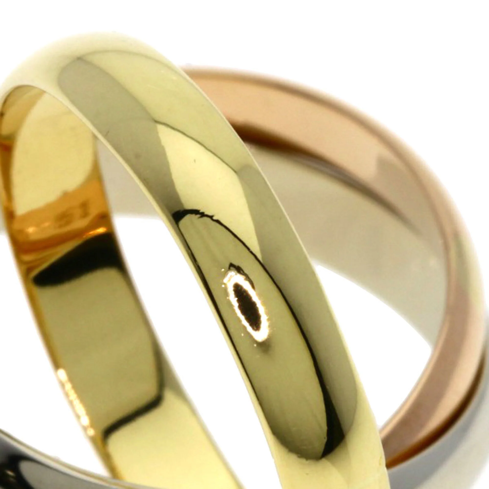 Vendome Louis Cartier Band Ring 18K Tricolor Gold - Image 7