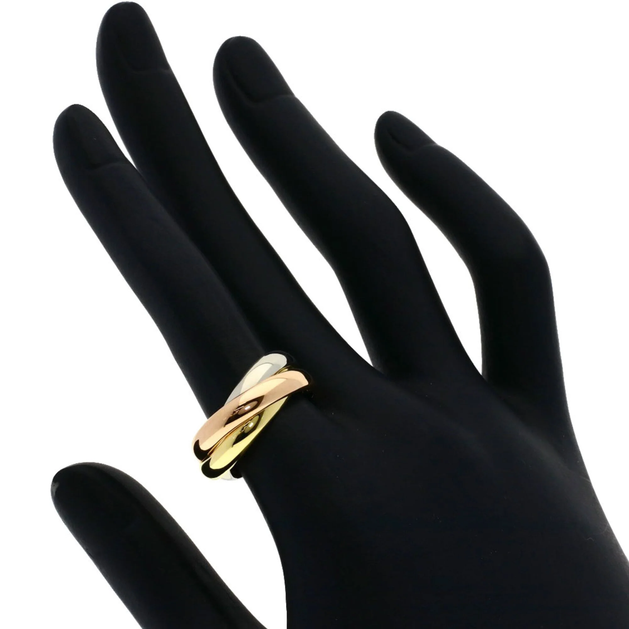 Vendome Louis Cartier Band Ring 18K Tricolor Gold - Image 4