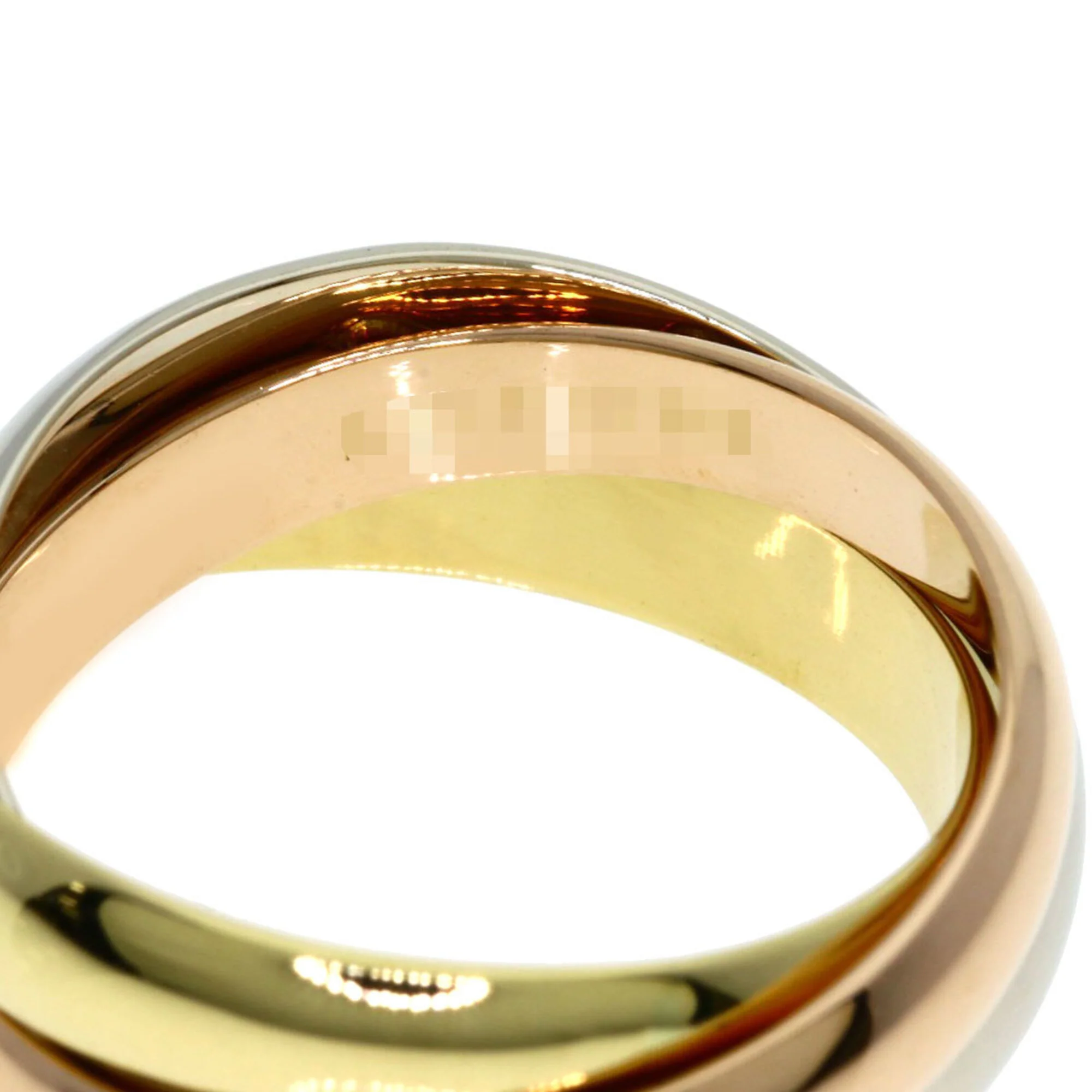 Vendome Louis Cartier Band Ring 18K Tricolor Gold - Image 4