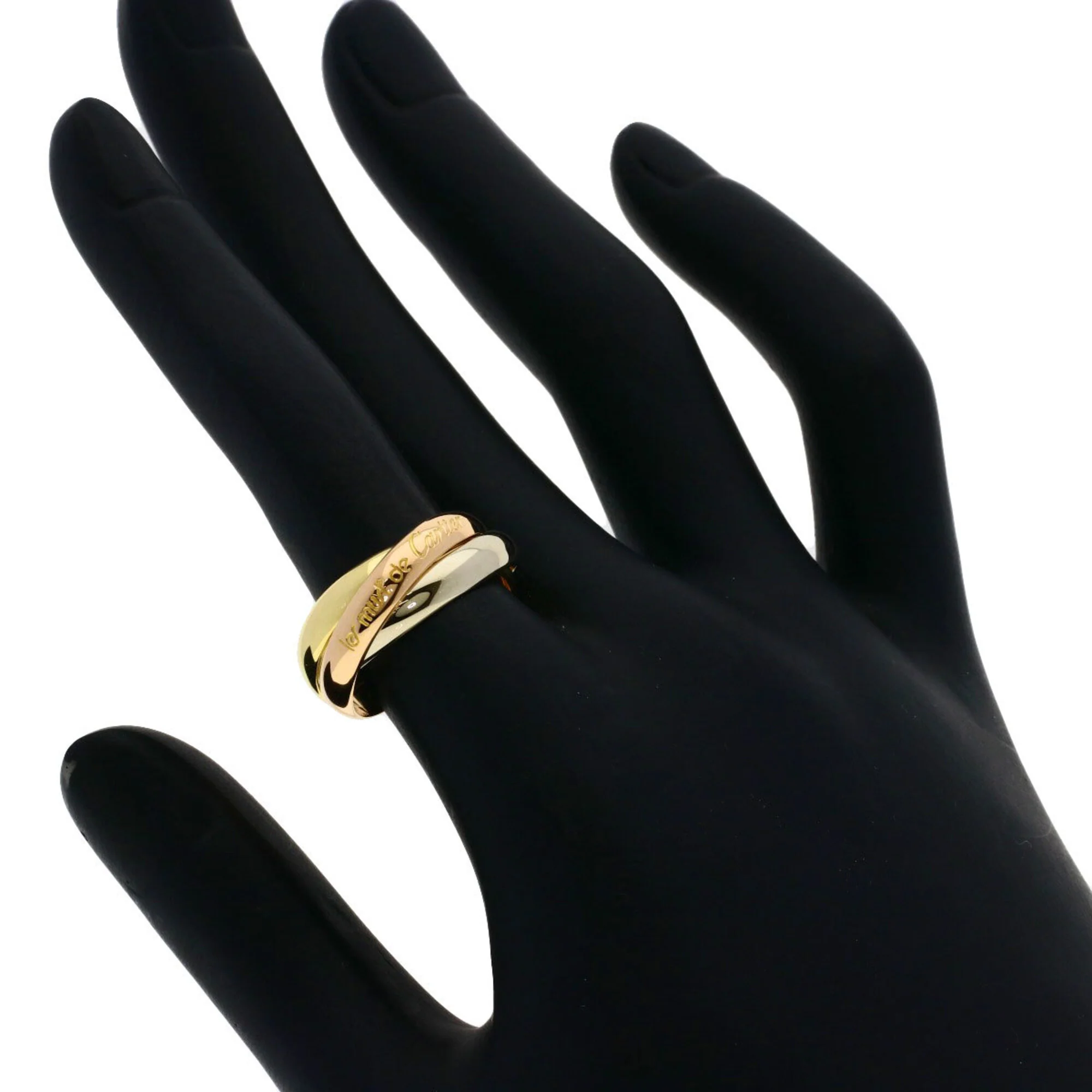 Vendome Louis Cartier Band Ring 18K Tricolor Gold - Image 5