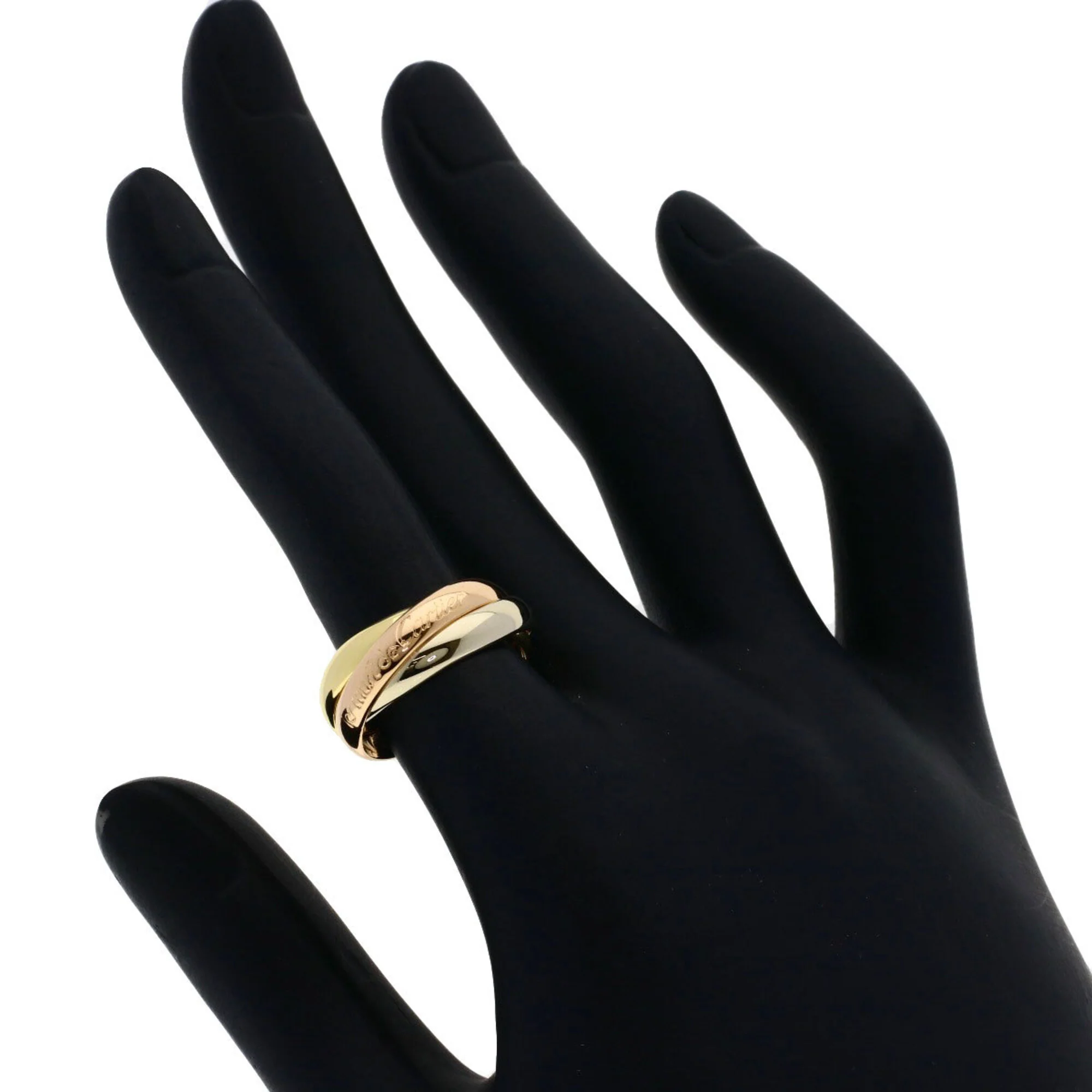 Vendome Louis Cartier Band Ring 18K Tricolor Gold - Image 4