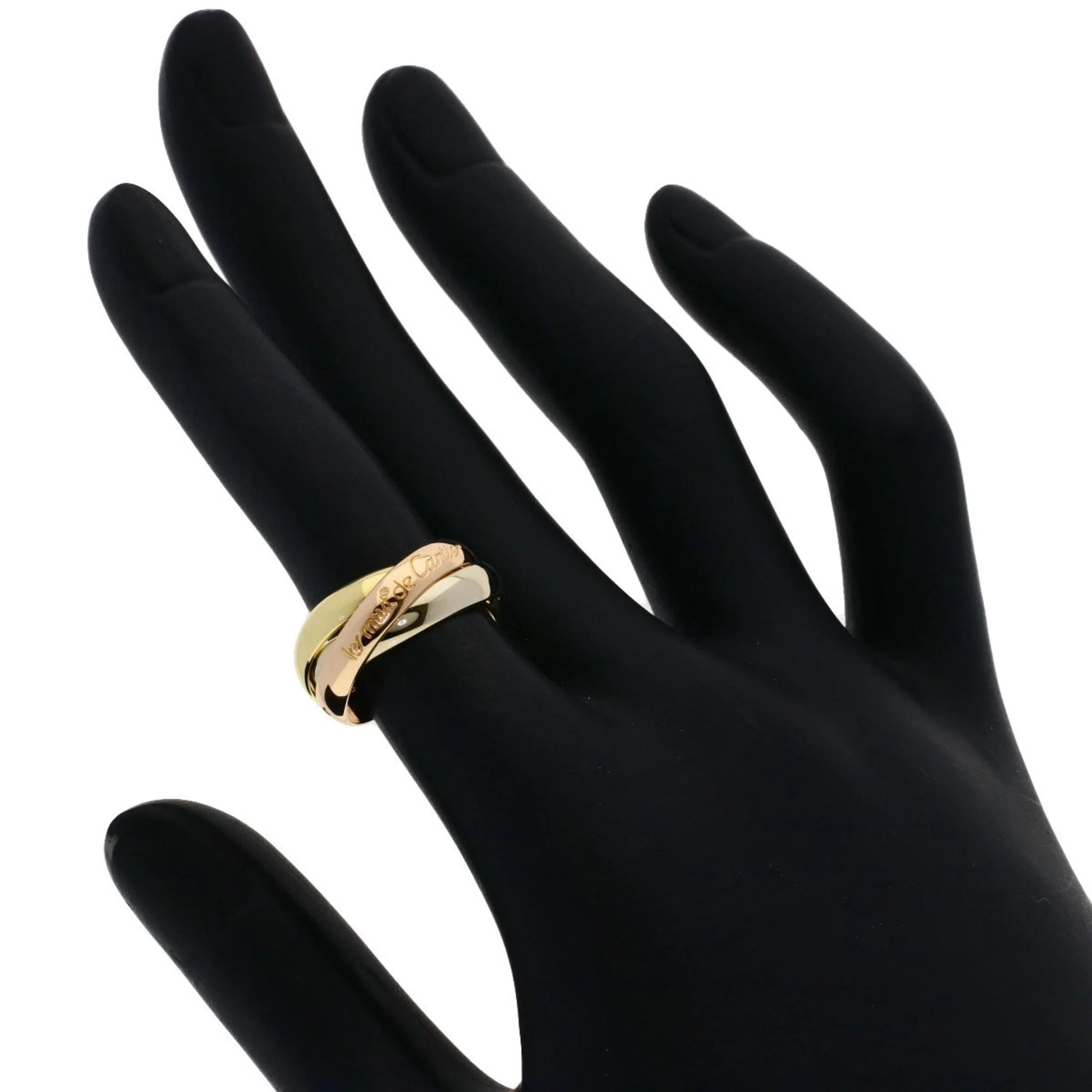 Vendome Louis Cartier Band Ring 18K Tricolor Gold - Image 5