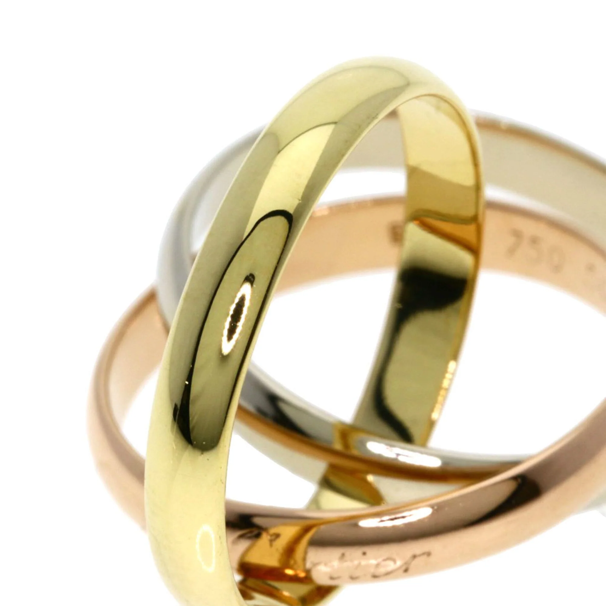 Vendome Louis Cartier Band Ring 18K Tricolor Gold - Image 6