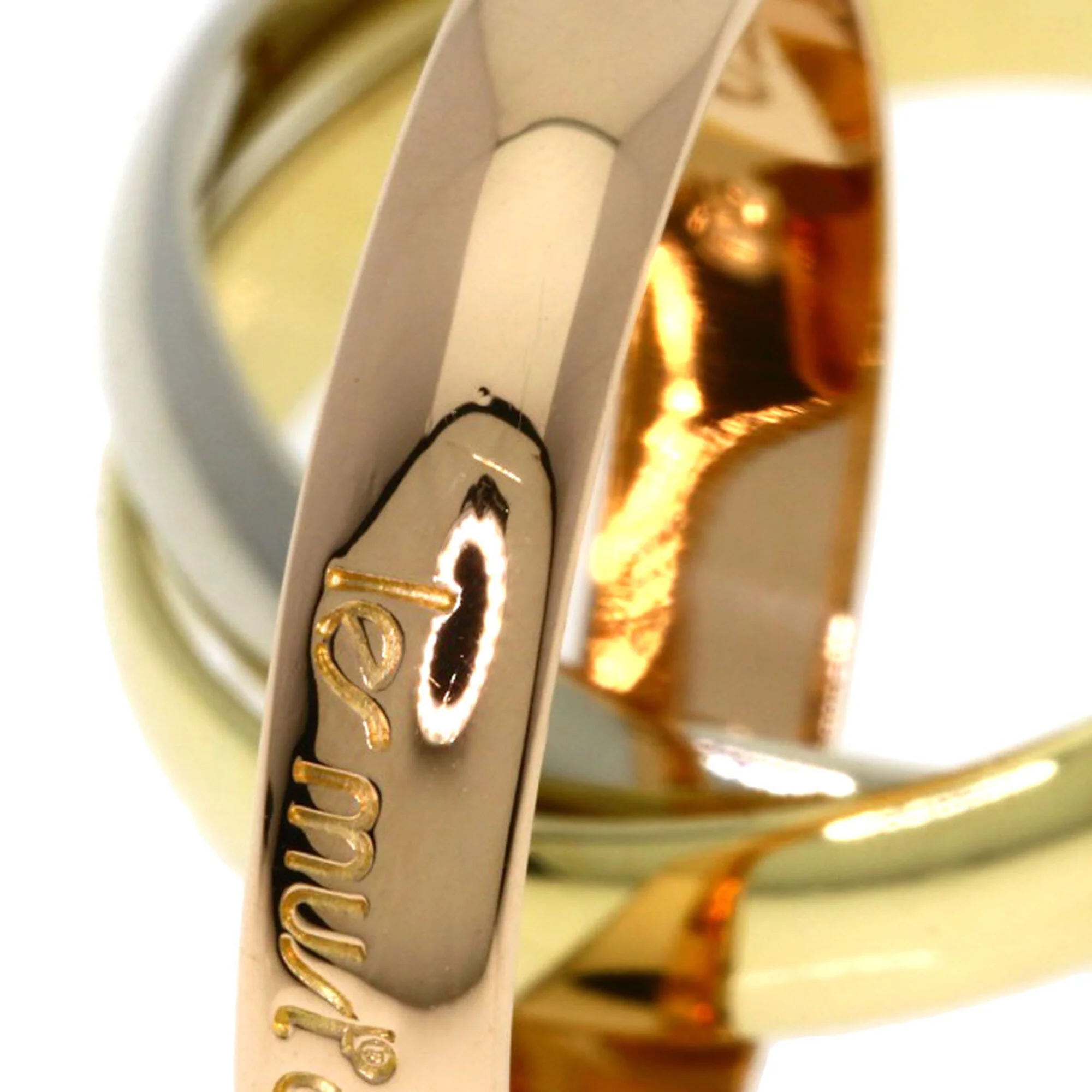 Vendome Louis Cartier Band Ring 18K Tricolor Gold - Image 5