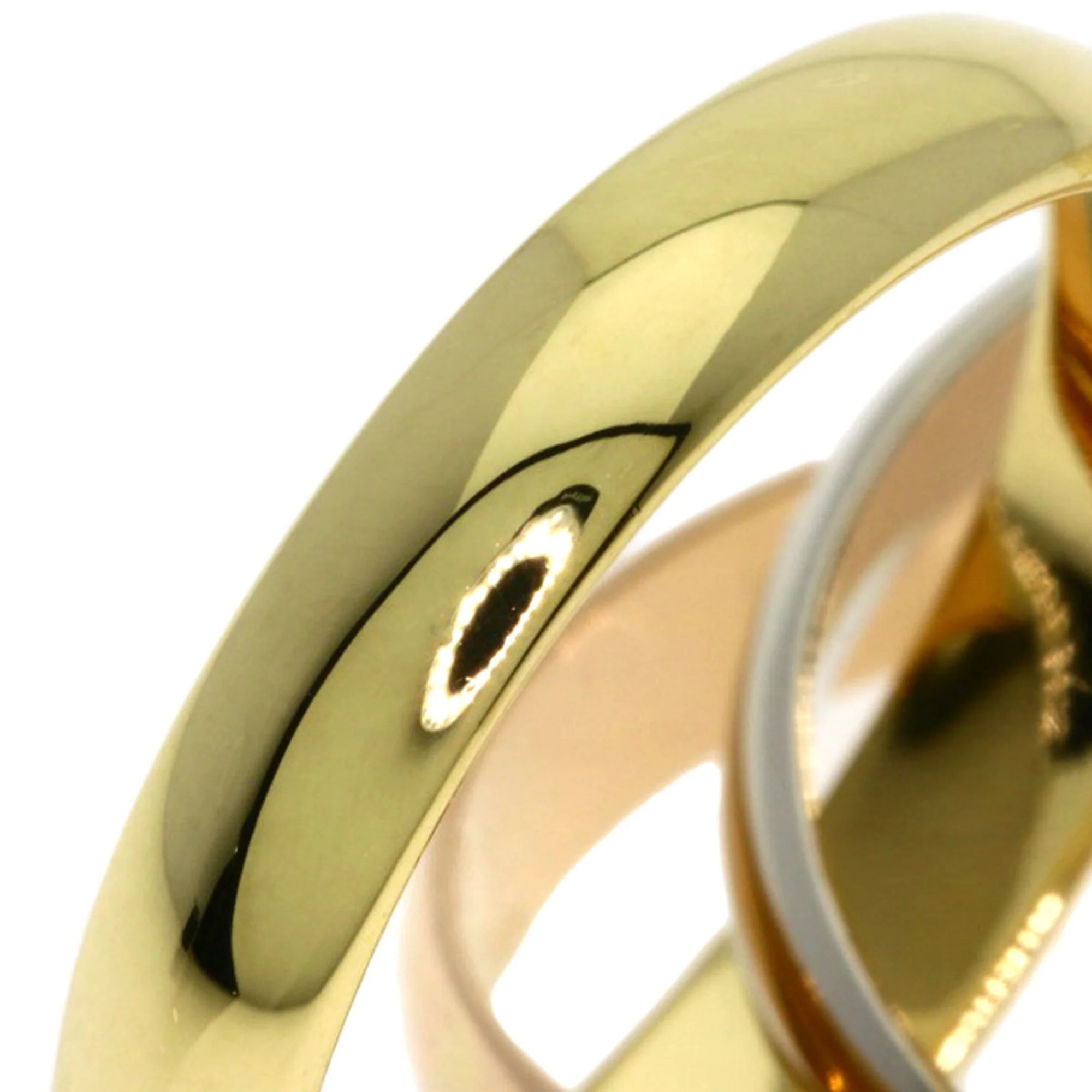 Vendome Louis Cartier Band Ring 18K Tricolor Gold - Image 6