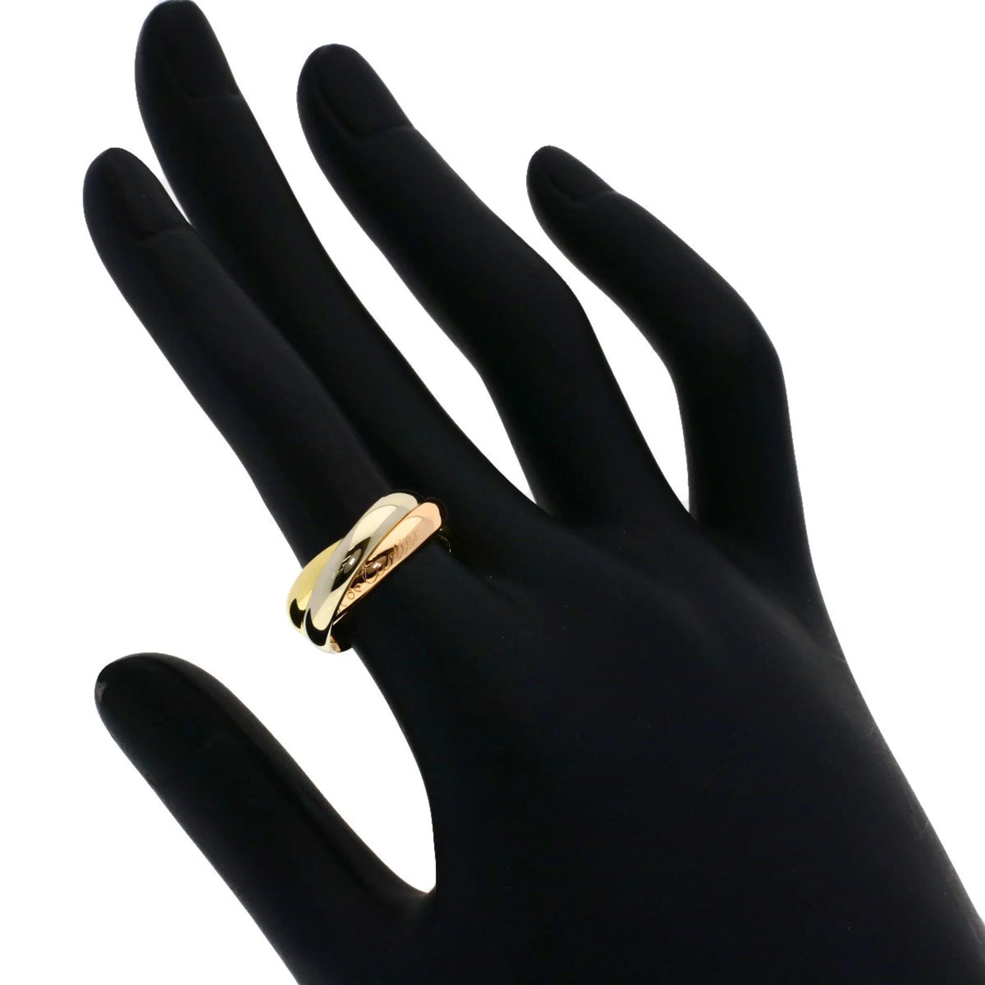 Vendome Louis Cartier Band Ring 18K Tricolor Gold - Image 4