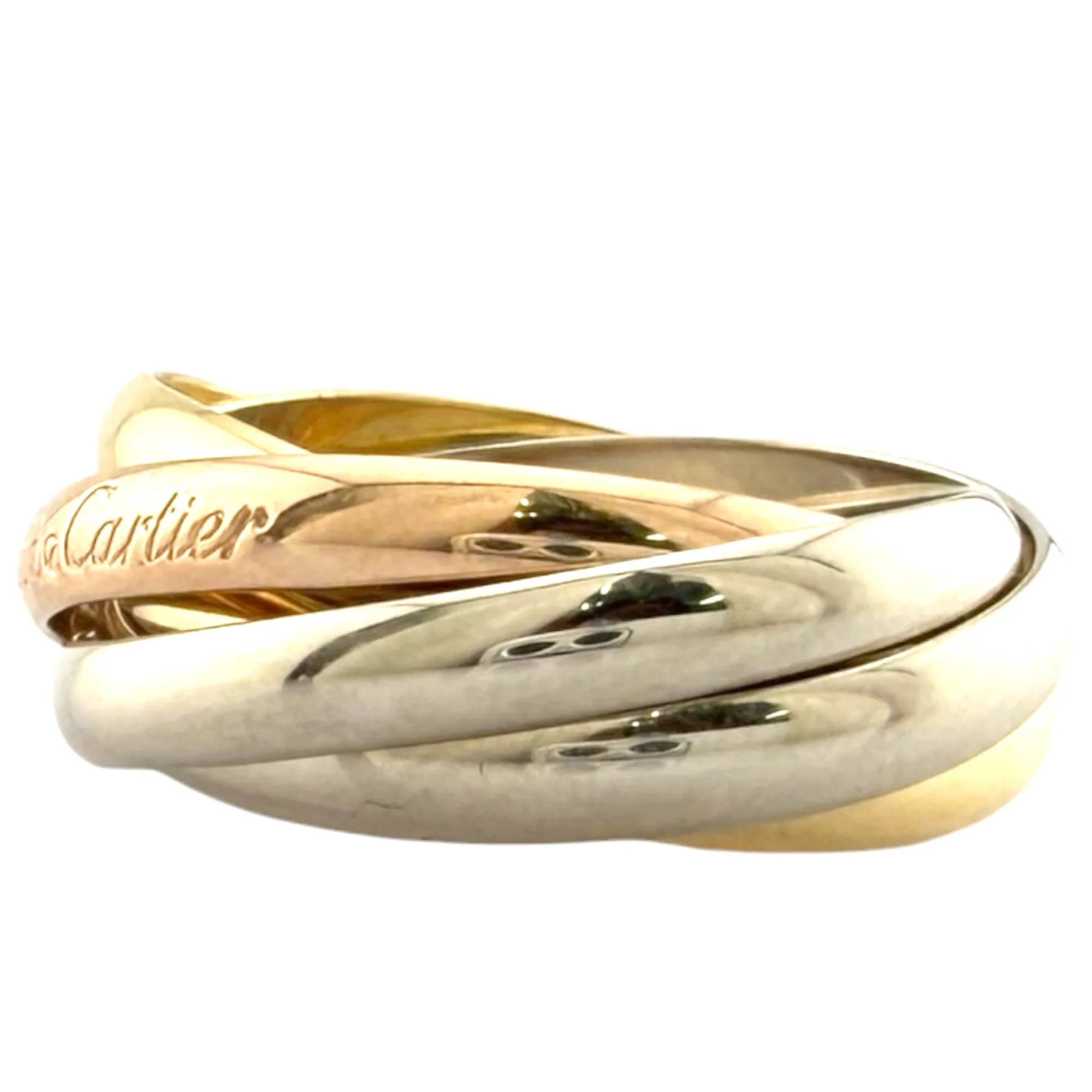 Vendome Louis Cartier Band Ring 18K Tricolor Gold - Image 4
