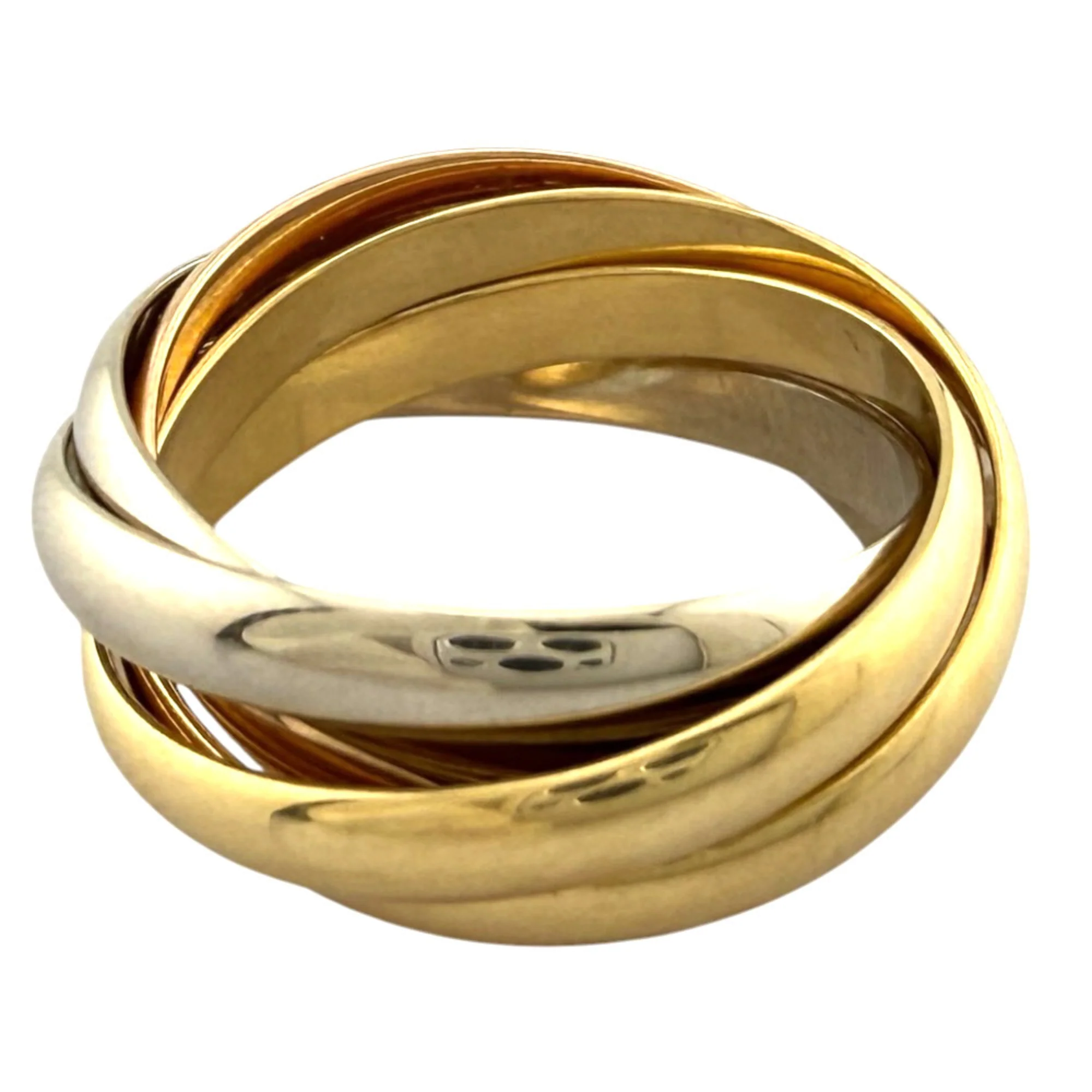 Vendome Louis Cartier Band Ring 18K Tricolor Gold - Image 5