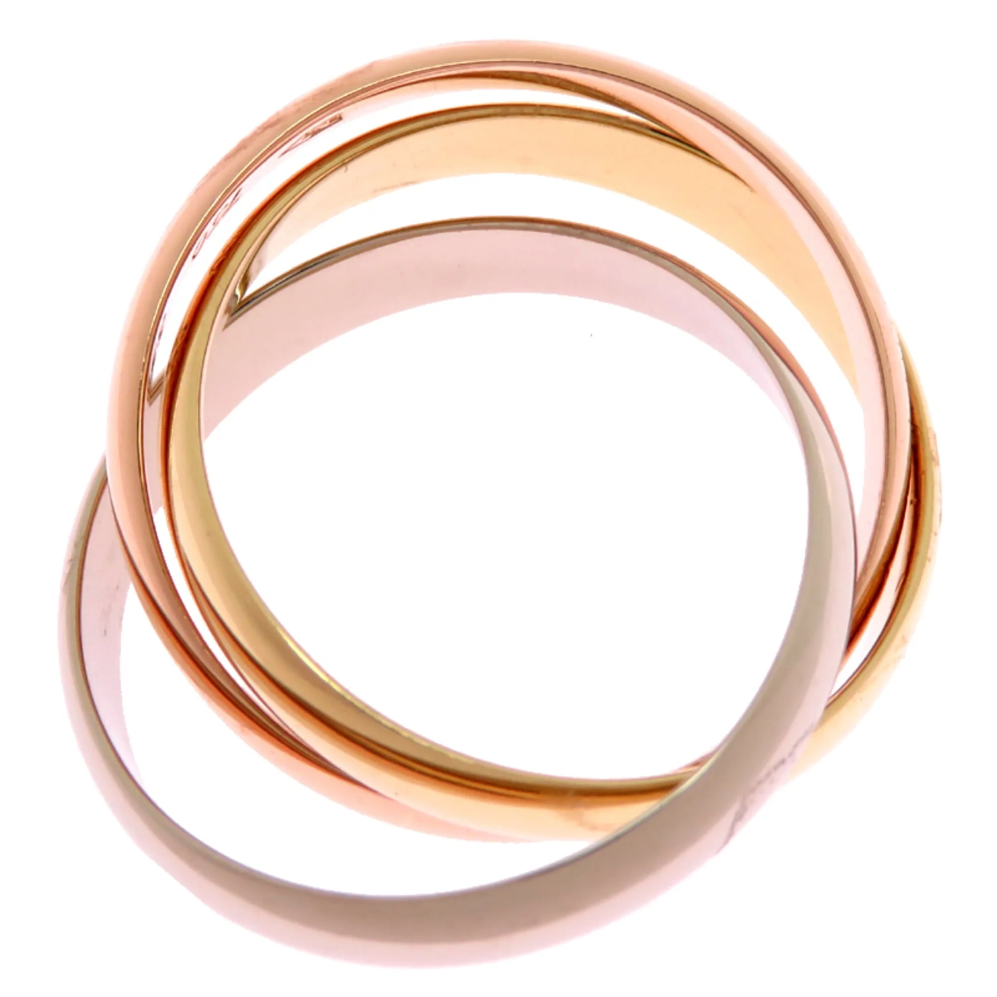 Vendome Louis Cartier Band Ring 18K Tricolor Gold - Image 3