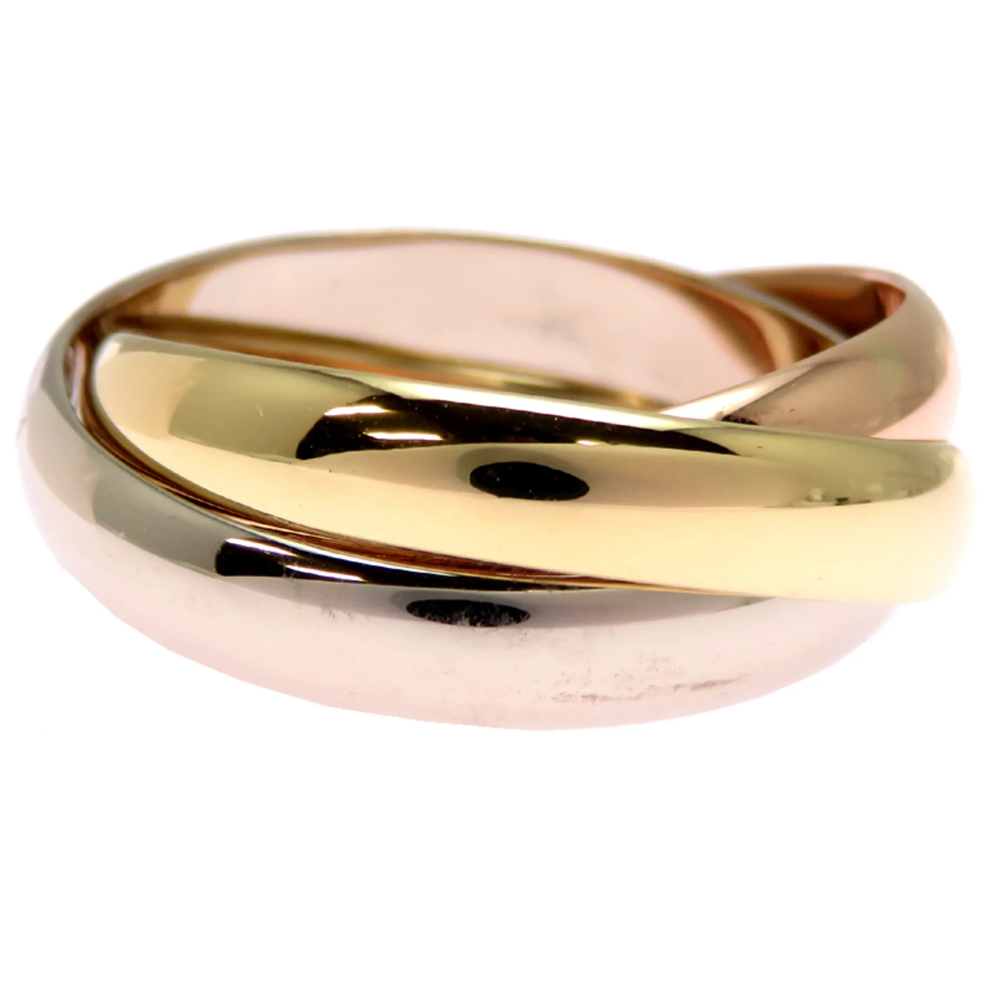 Vendome Louis Cartier Band Ring 18K Tricolor Gold - Image 4