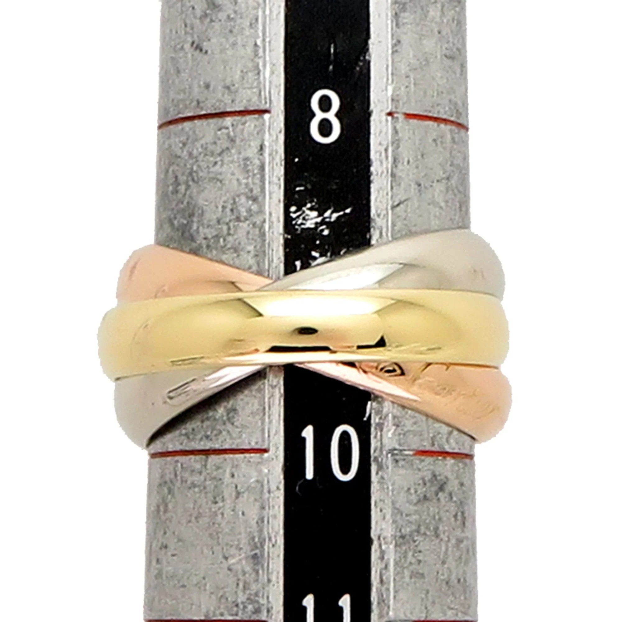 Vendome Louis Cartier Band Ring 18K Tricolor Gold - Image 6