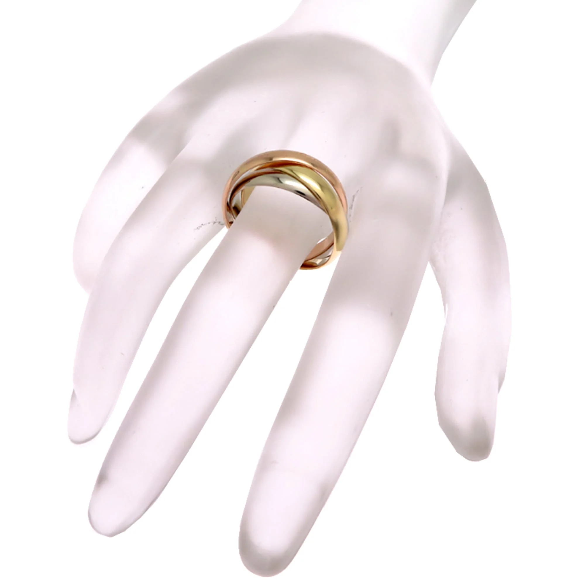 Vendome Louis Cartier Band Ring 18K Tricolor Gold - Image 7