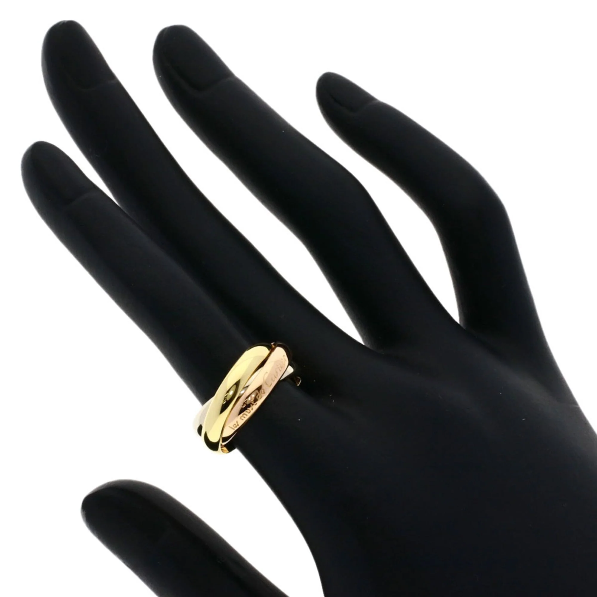 Vendome Louis Cartier Band Ring 18K Tricolor Gold - Image 4