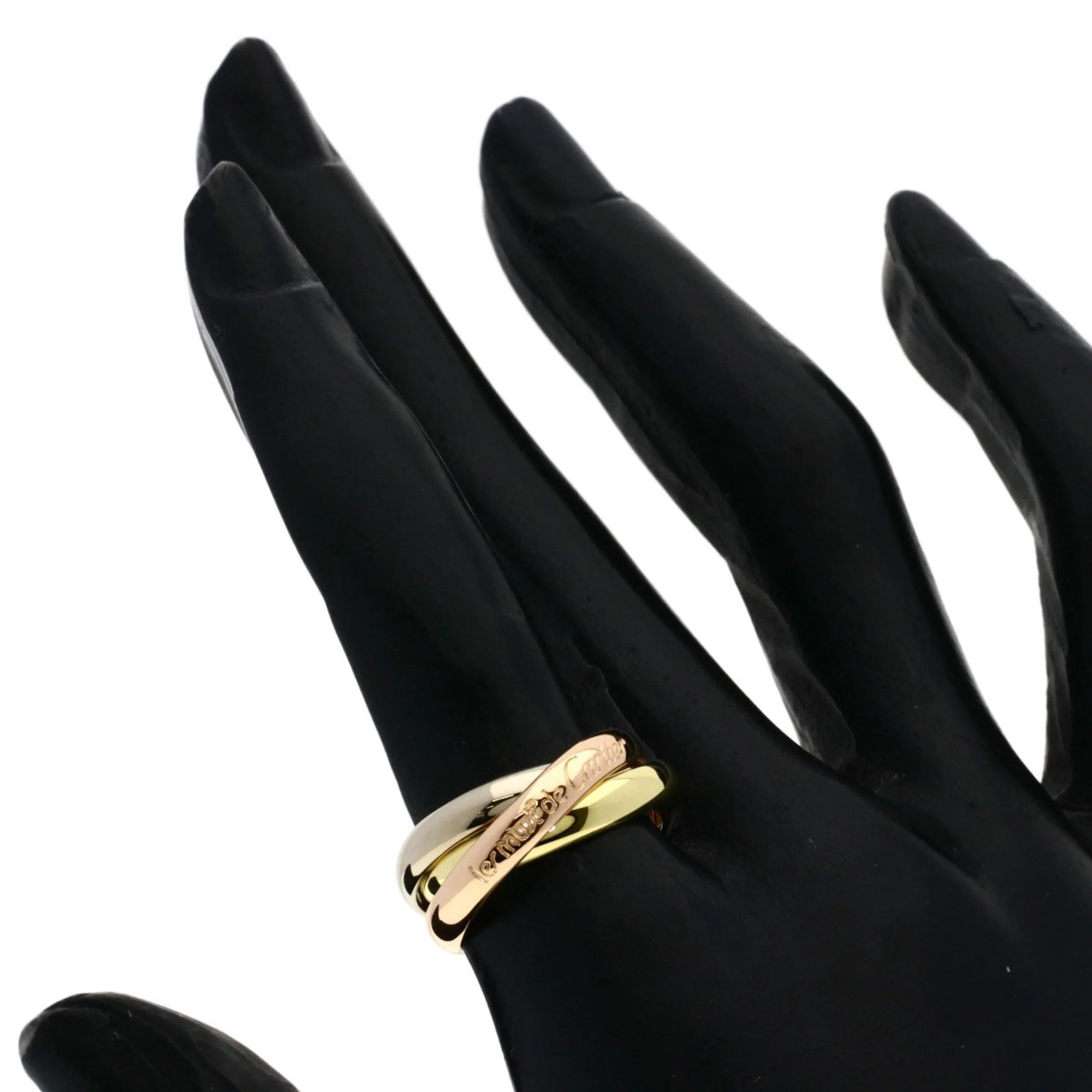 Vendome Louis Cartier Band Ring 18K Tricolor Gold - Image 4