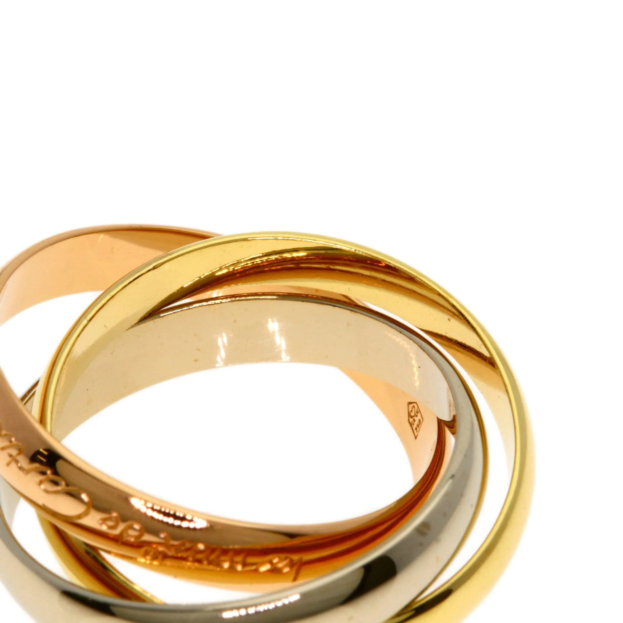 Vendome Louis Cartier Band Ring 18K Tricolor Gold - Image 5