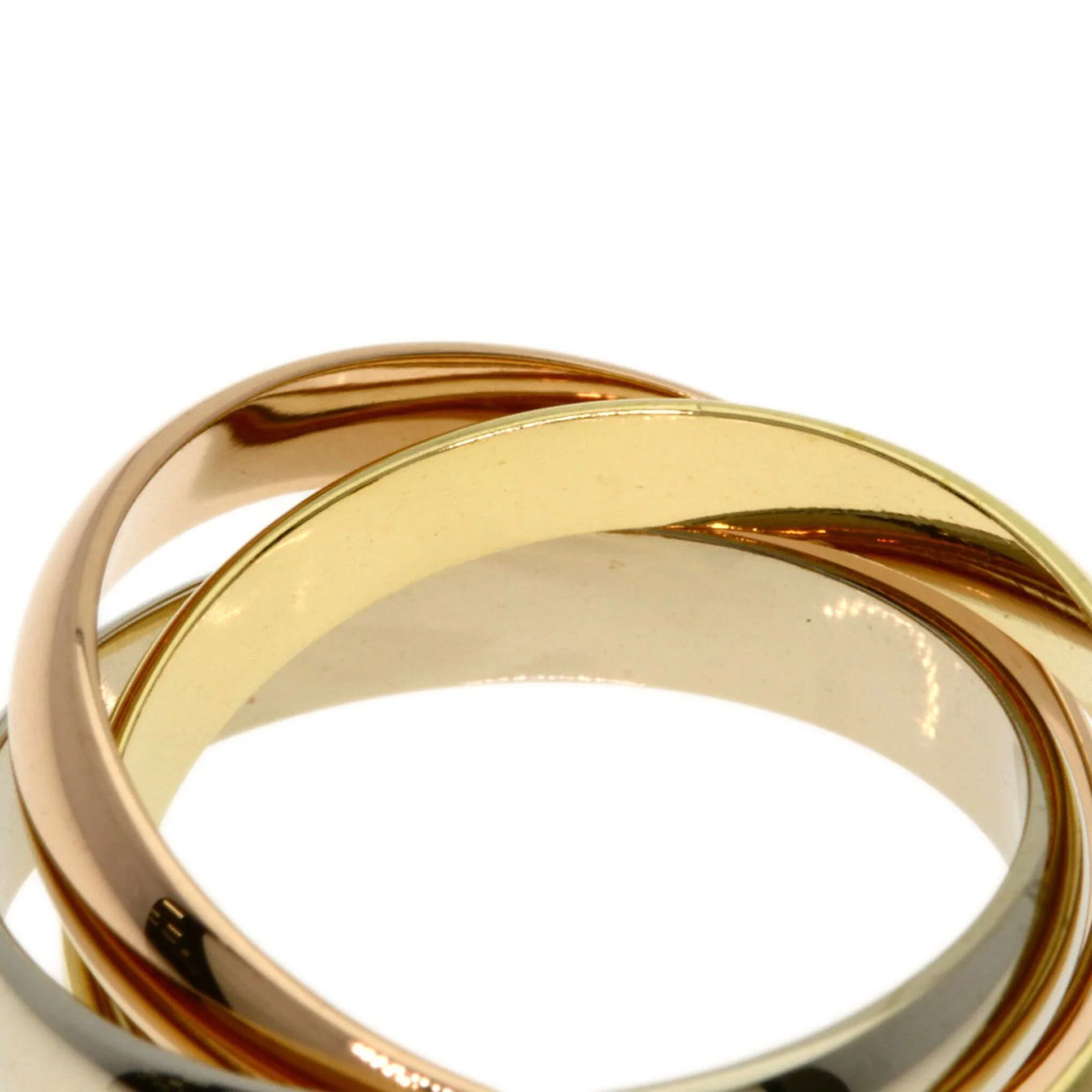Vendome Louis Cartier Band Ring 18K Tricolor Gold - Image 6