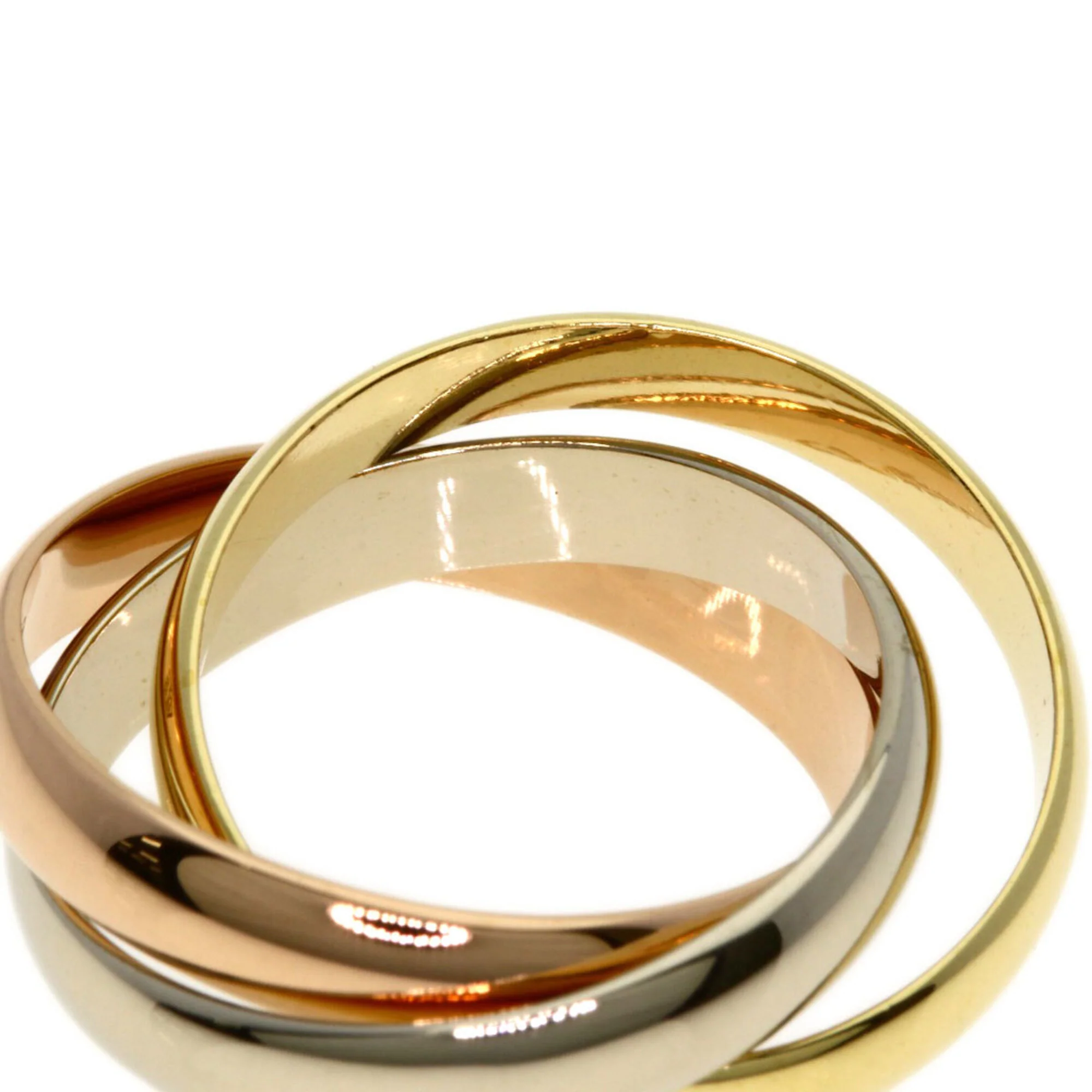 Vendome Louis Cartier Band Ring 18K Tricolor Gold - Image 7