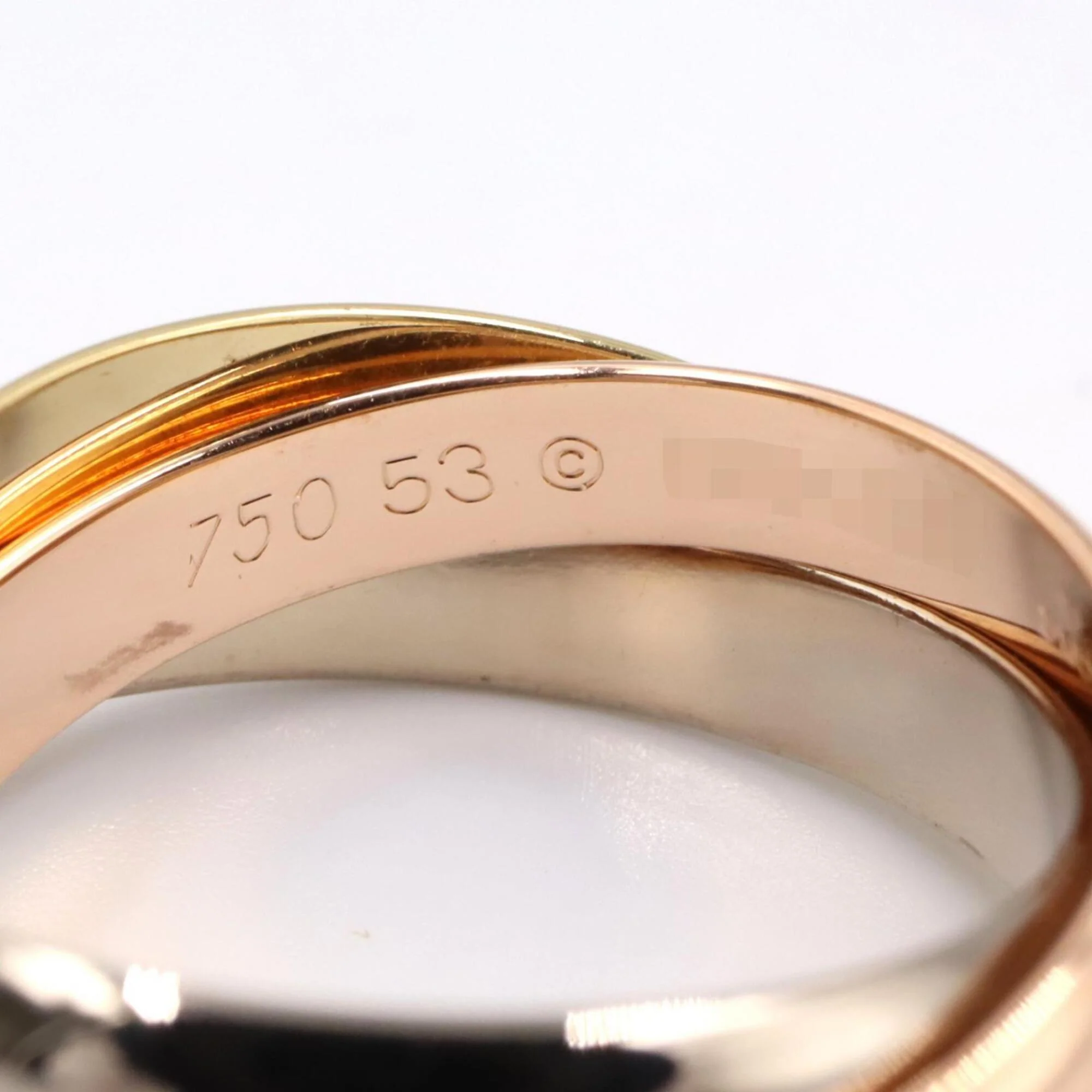 Vendome Louis Cartier Band Ring 18K Tricolor Gold - Image 3