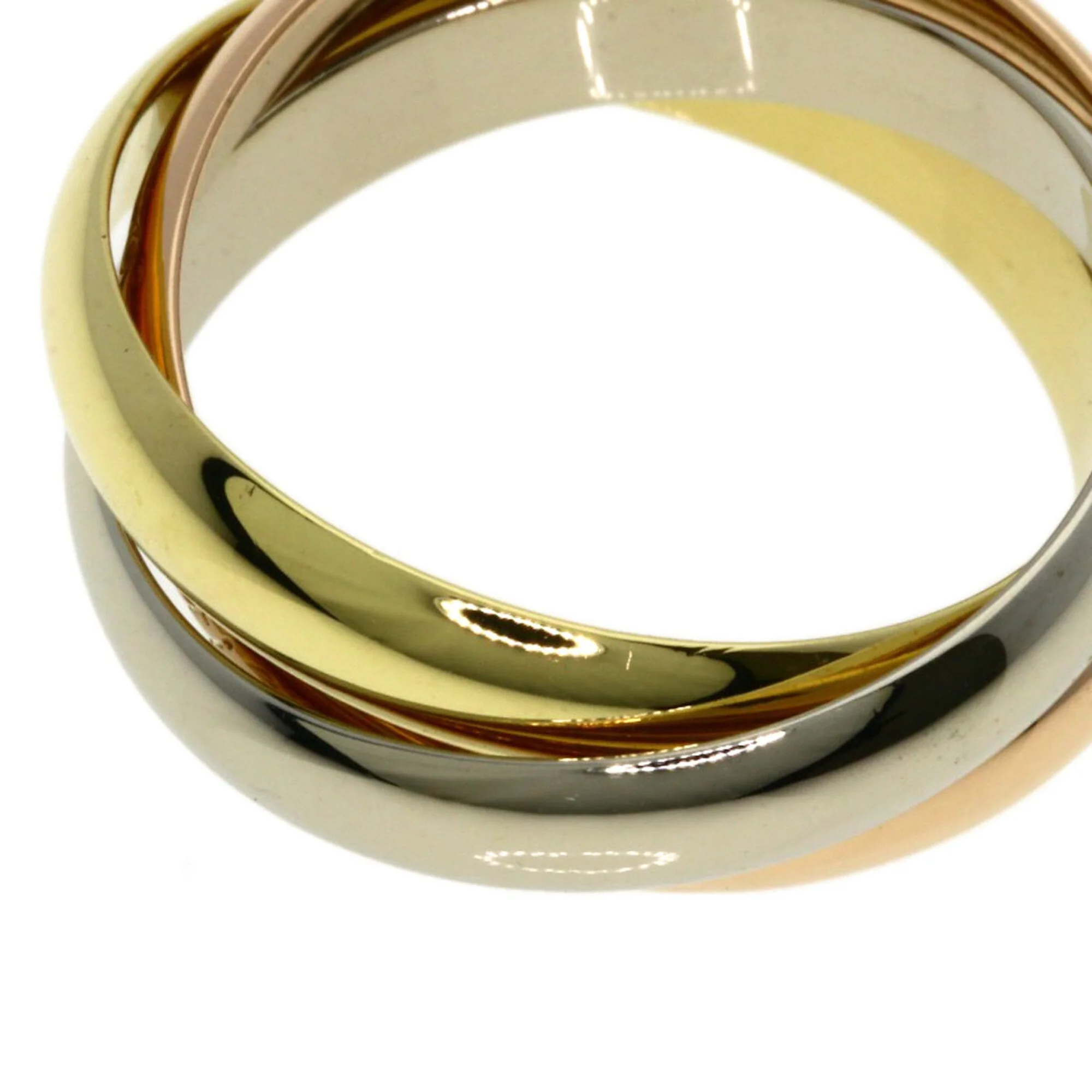 Vendome Louis Cartier Band Ring 18K Tricolor Gold - Image 6