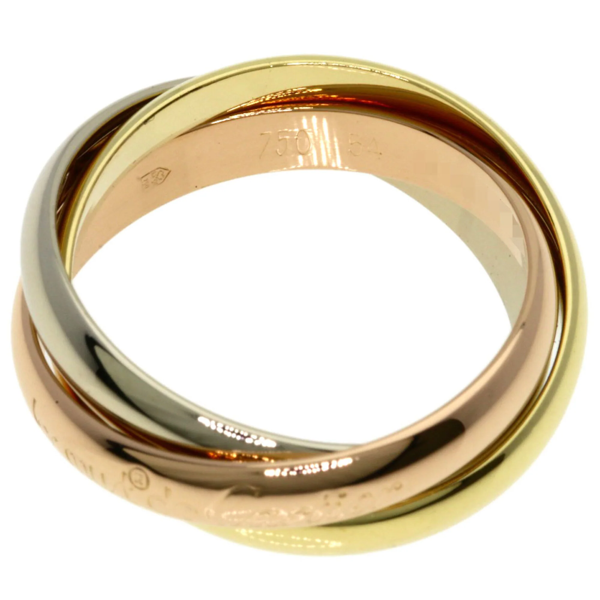 Vendome Louis Cartier Band Ring 18K Tricolor Gold - Image 3