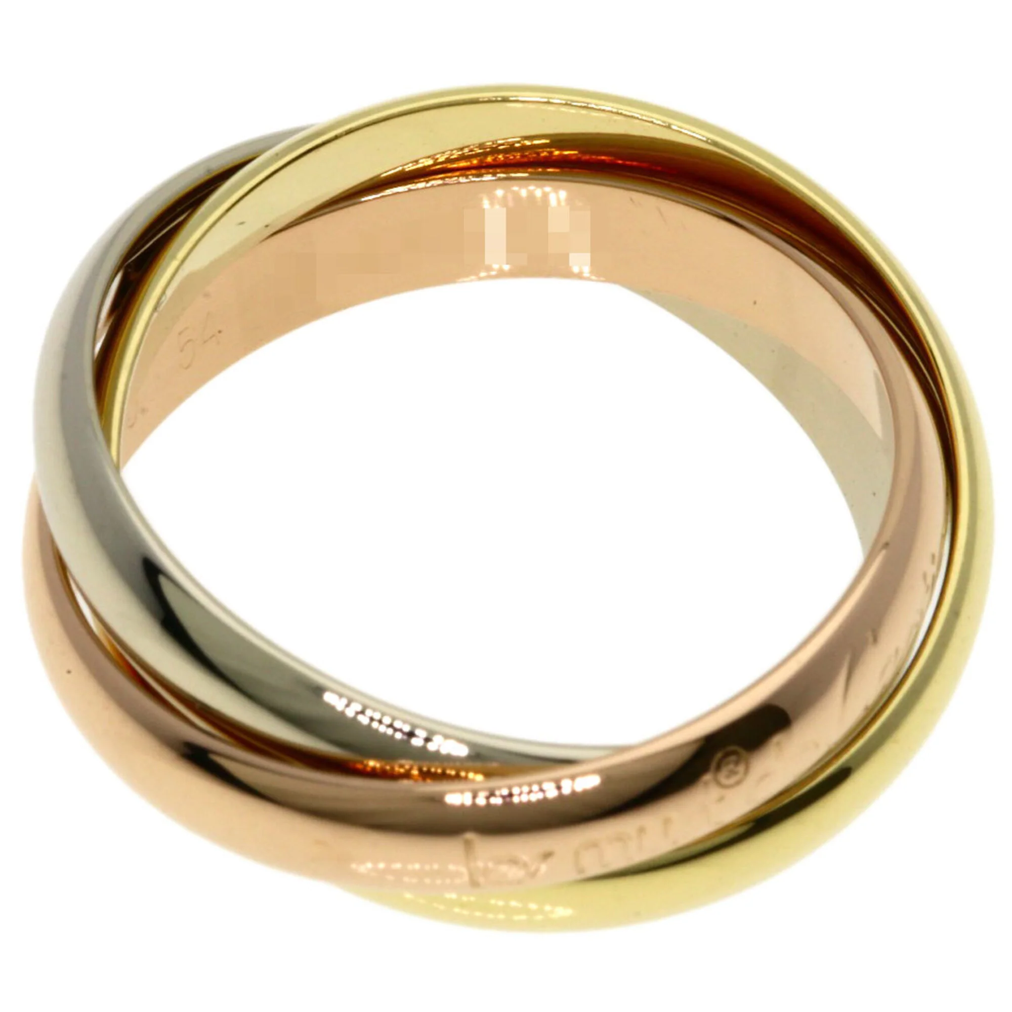 Vendome Louis Cartier Band Ring 18K Tricolor Gold - Image 4