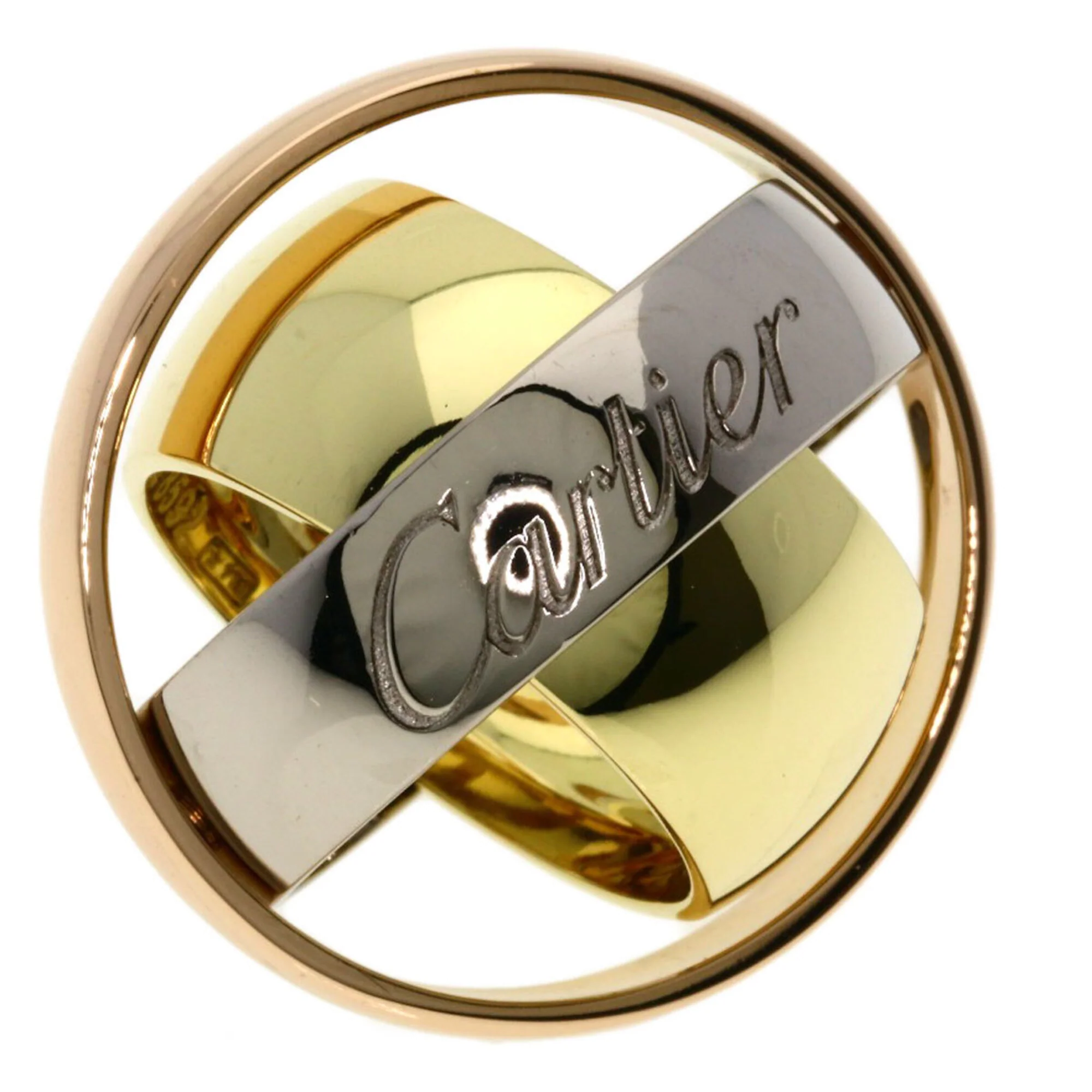 Vendome Louis Cartier Band Ring 18K Tricolor Gold - Image 5