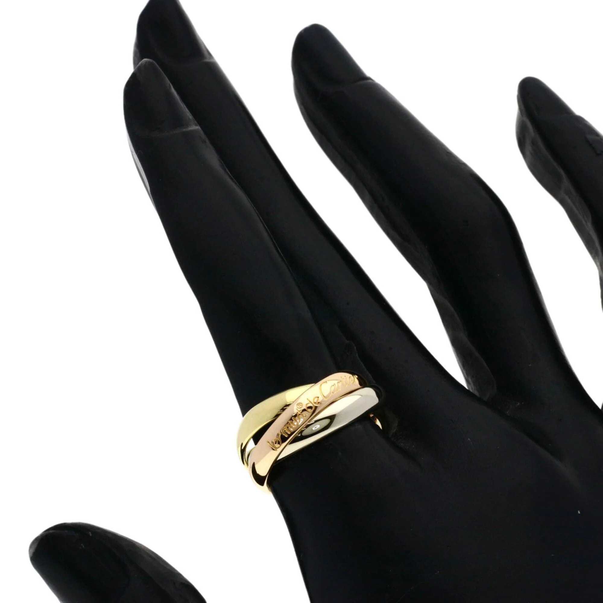 Vendome Louis Cartier Band Ring 18K Tricolor Gold - Image 5