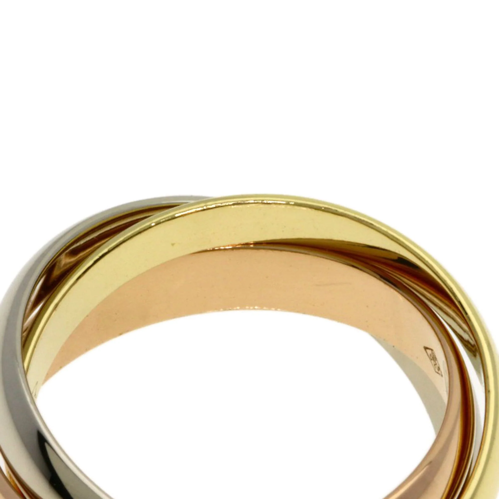 Vendome Louis Cartier Band Ring 18K Tricolor Gold - Image 6